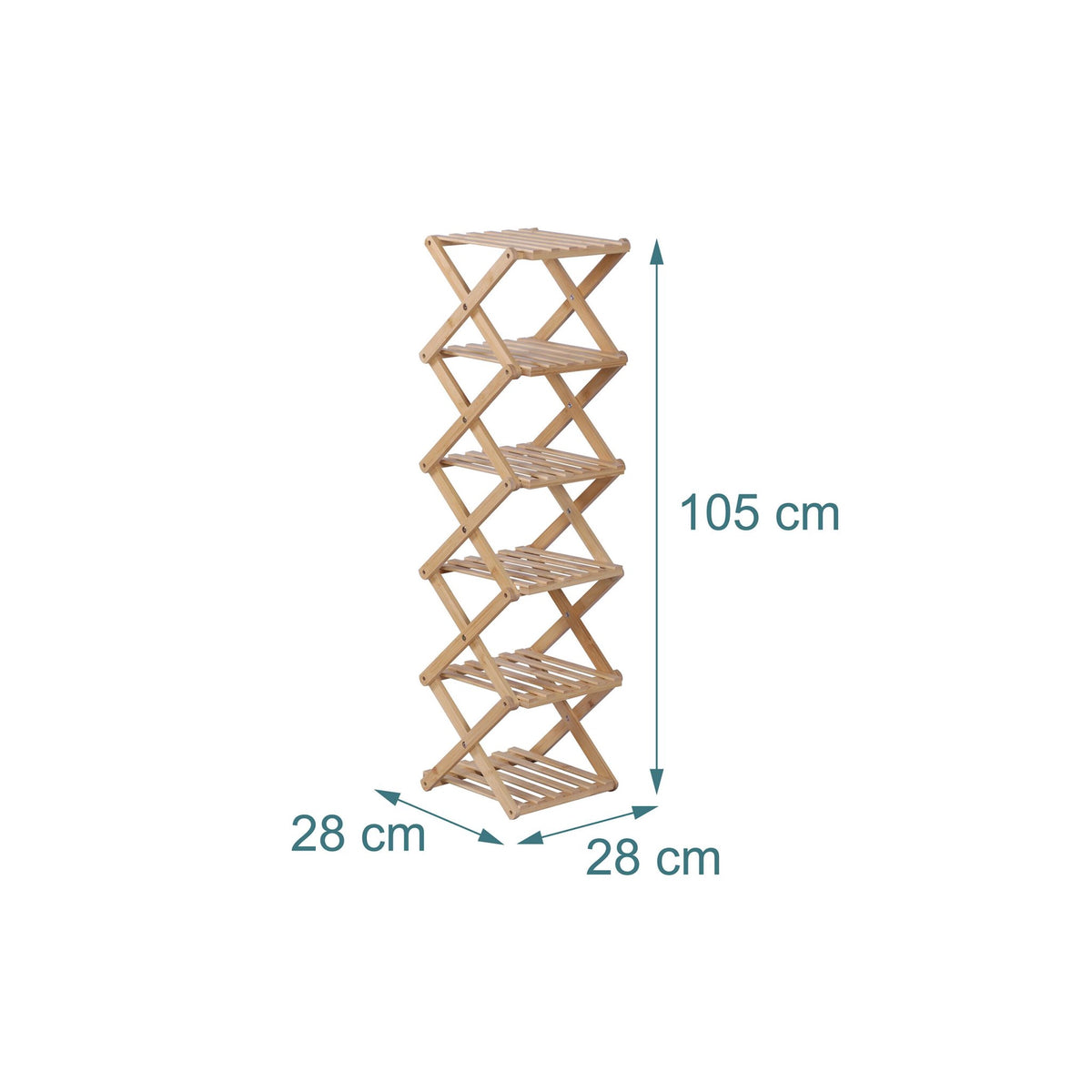Folding Bamboo Shoe Rack – Compact, Vertical, Foldable