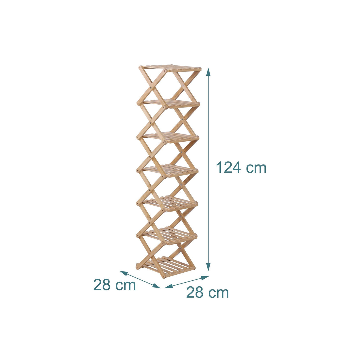 Folding Bamboo Shoe Rack – Space-Saving, Vertical Design