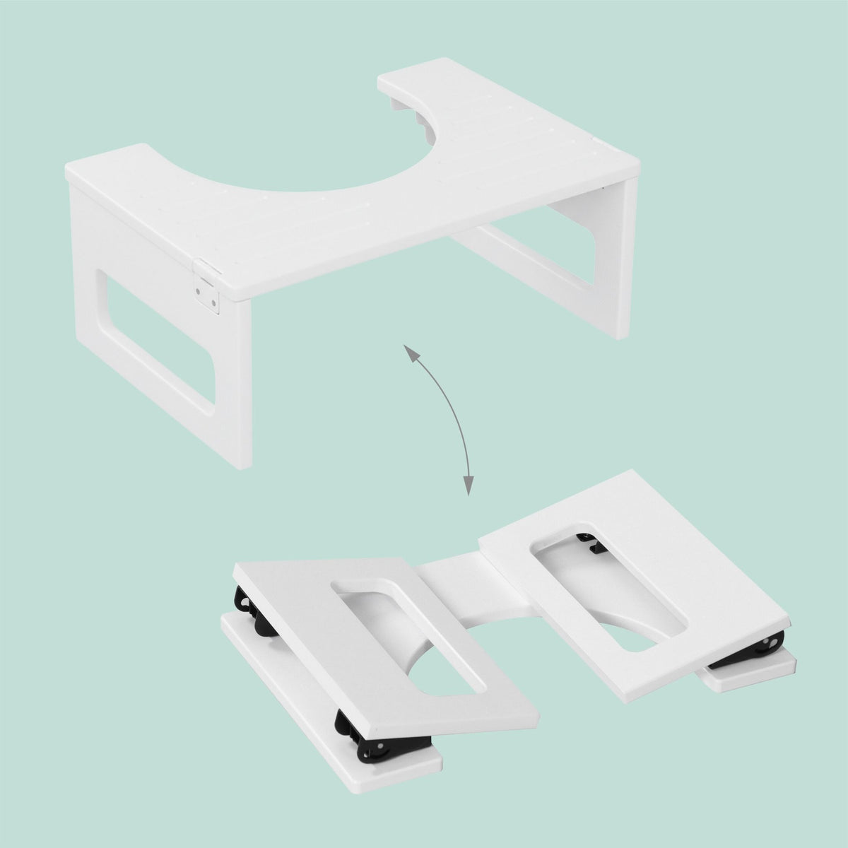 Folding Bamboo Toilet Stool – Non-Slip, Compact Design