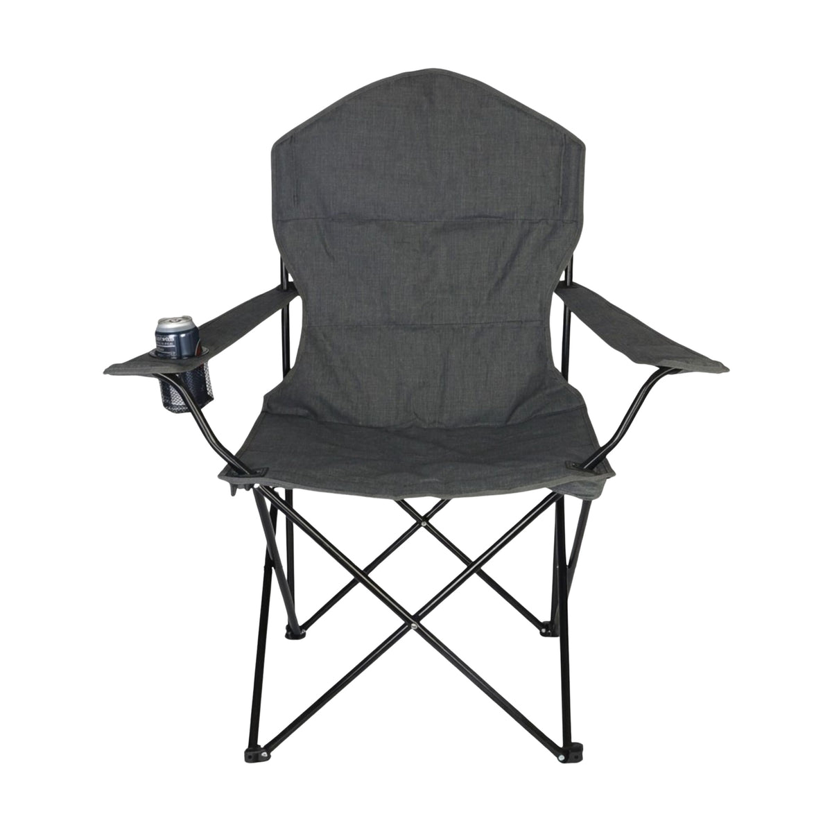 Folding Camp Chair with Armrests and Cup Holder