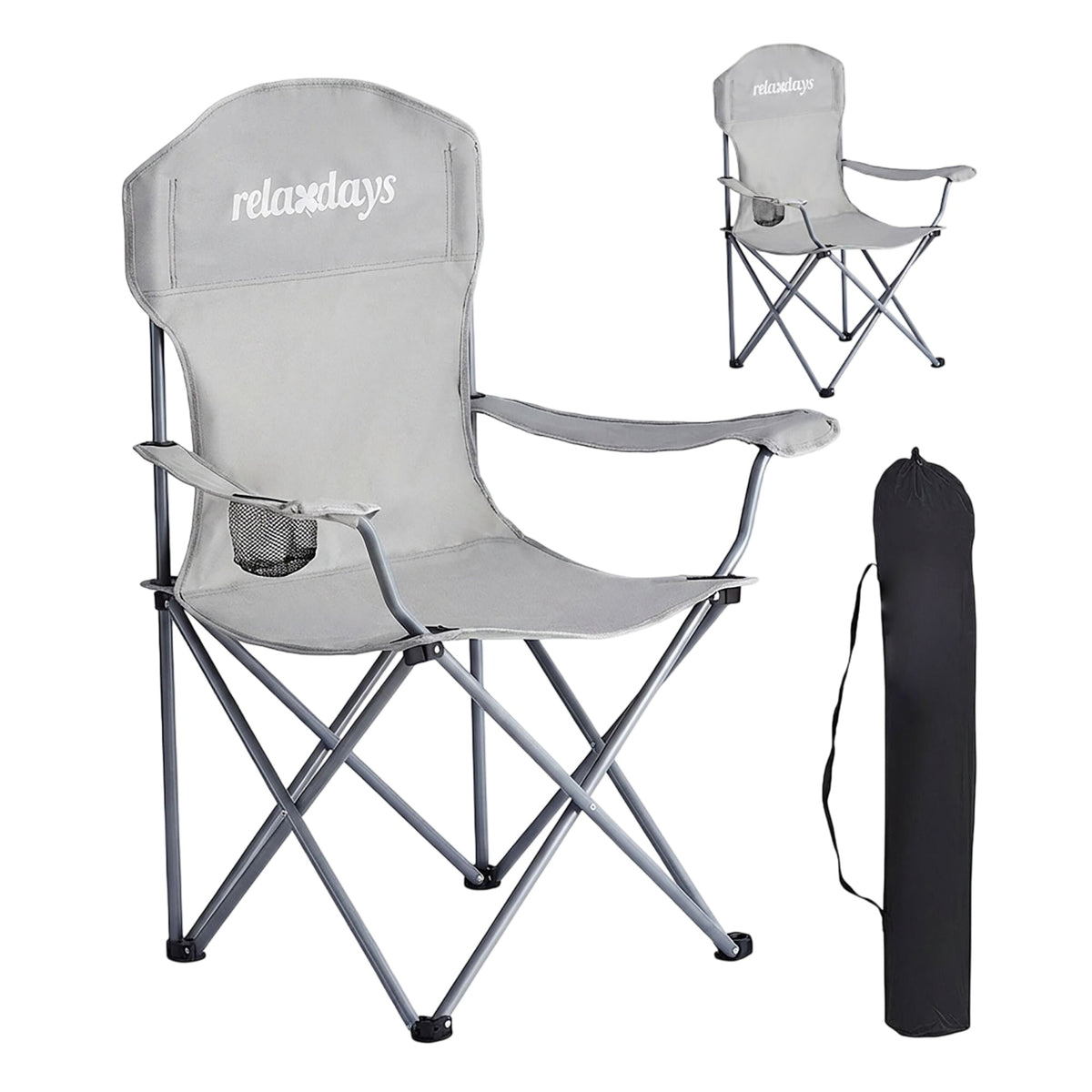 Folding Camping Chairs, Set of 2, Carry Bag, Cup Holder