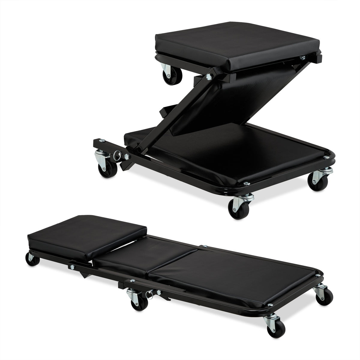 Folding Car Creeper Board with 360° Swivel Wheels