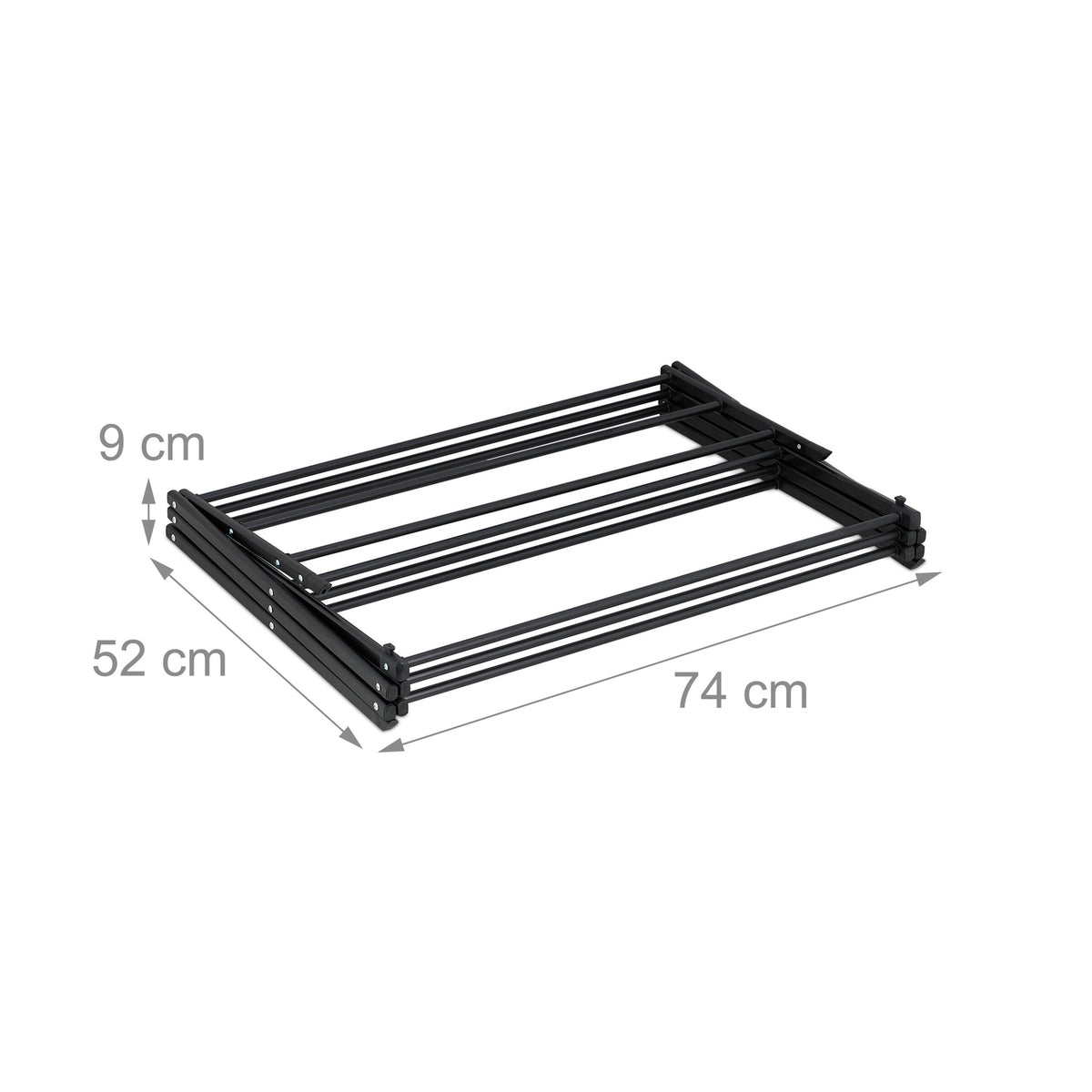 Folding Clothes Drying Rack with Pegs, 6 Tiers