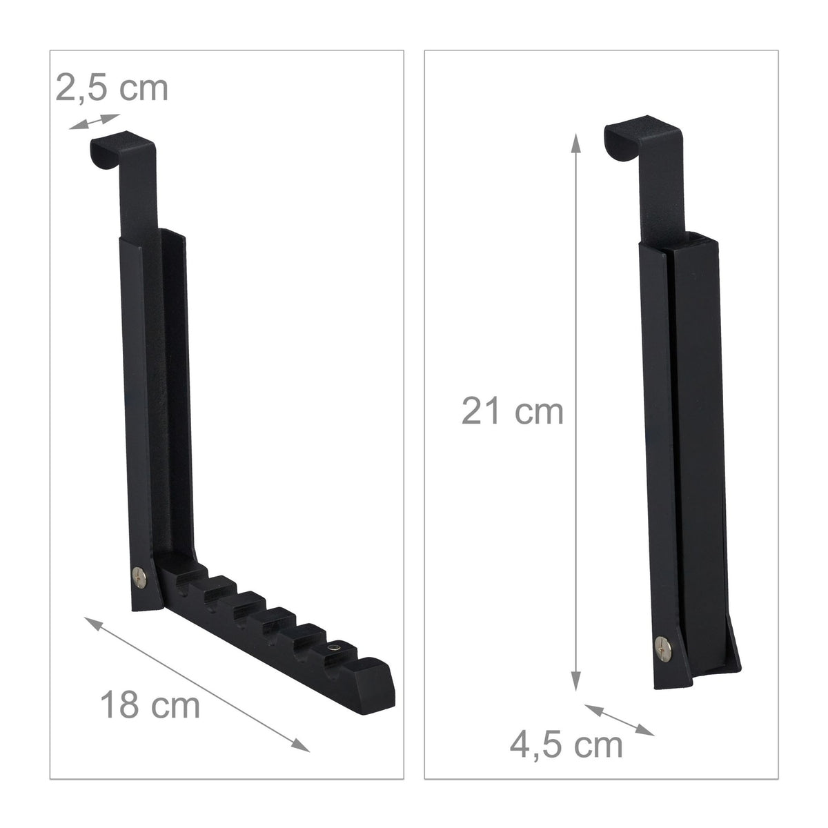 Folding Door Hook in Black