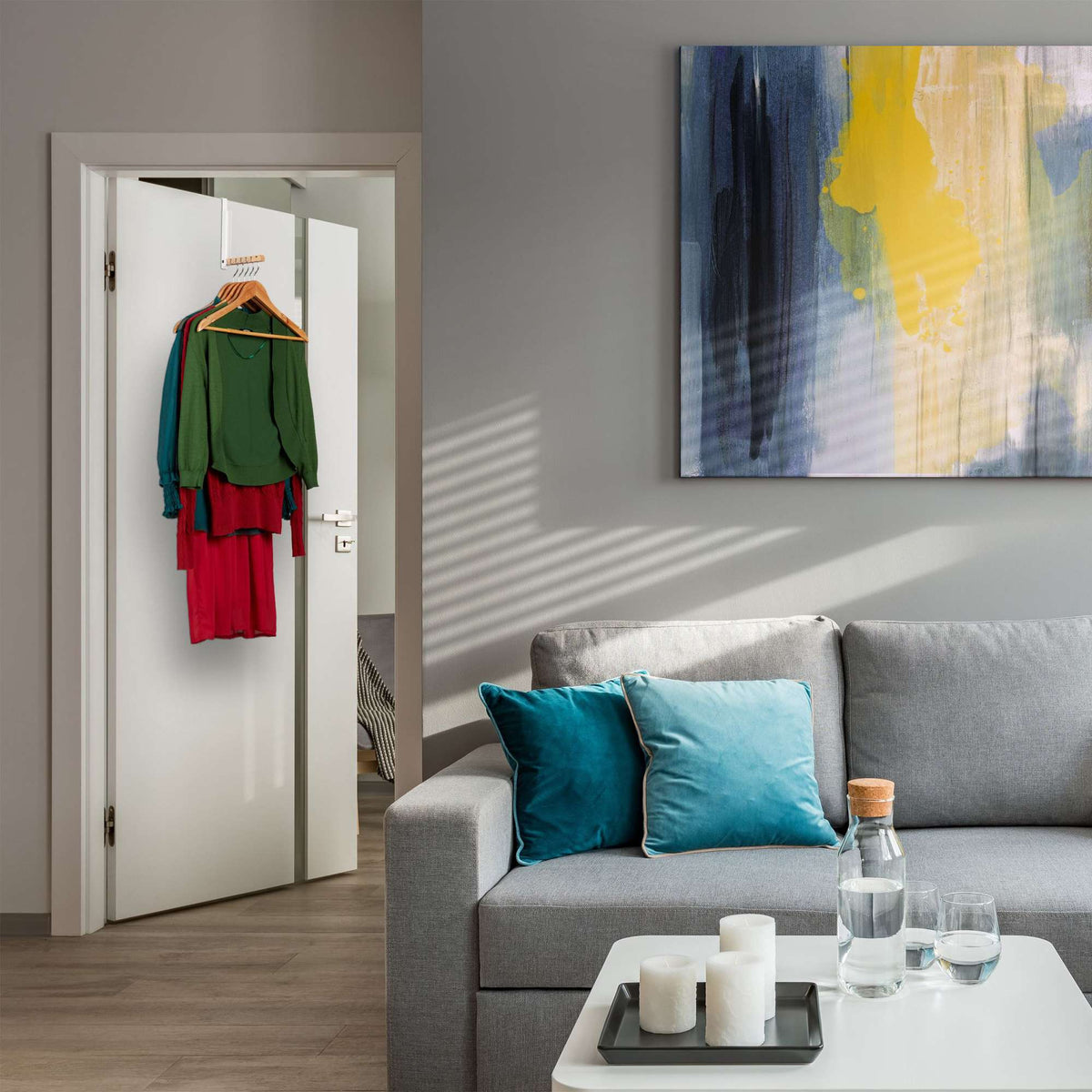 Folding Door Hook in White