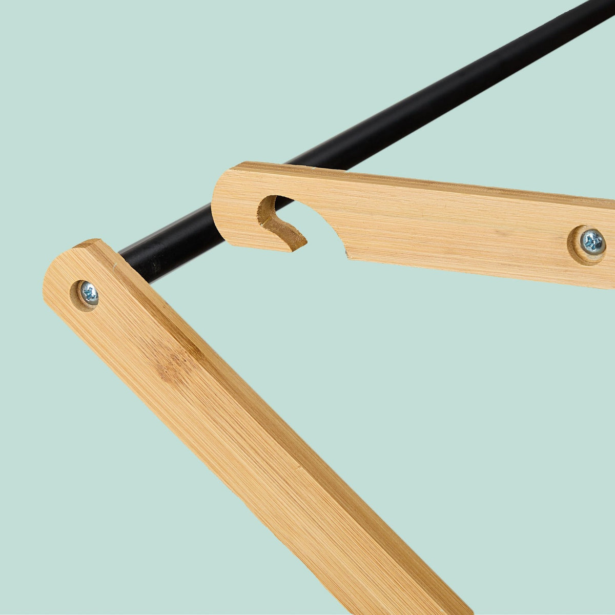 Folding Drying Rack, Bamboo & Metal, 6 Levels