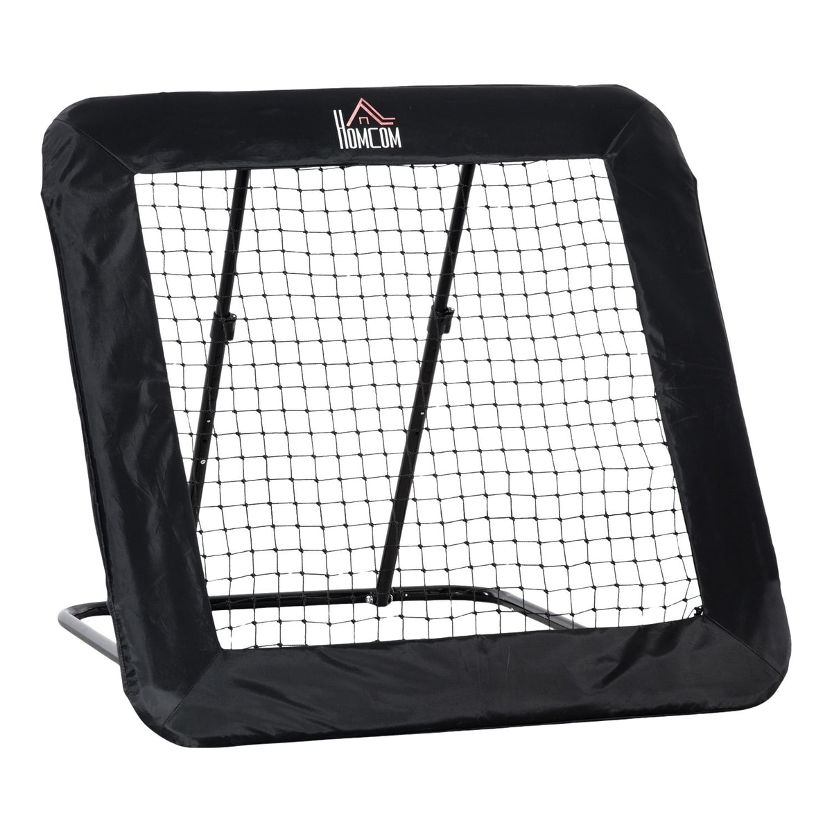 Folding Football Goal, Football Rebounder, Rebound Wall, Net For Multi-Sports, 5-Level Adjustable, 128X118X108-120Cm