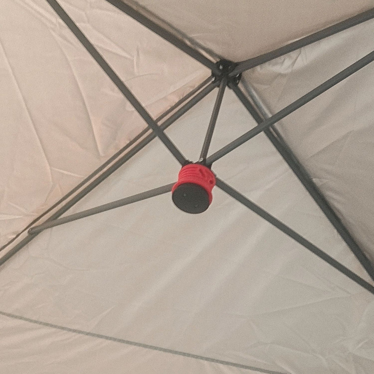 Folding Gazebo 3.6X3.6M Height-Adjustable, Weatherproof, Beige, With Sandbag For Balcony & Terrace