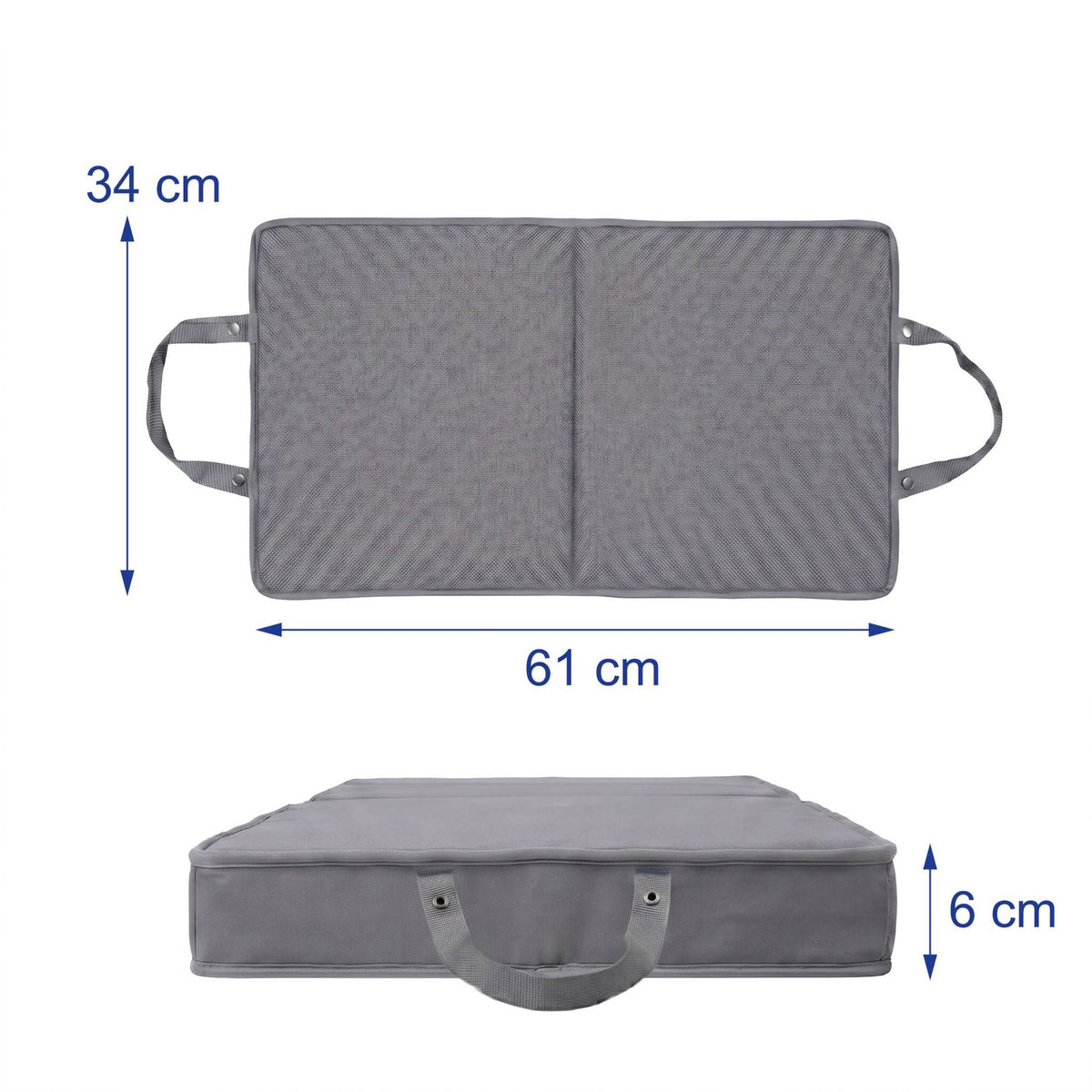 Folding Knee Pad with Handles – Grey, Foam, Portable