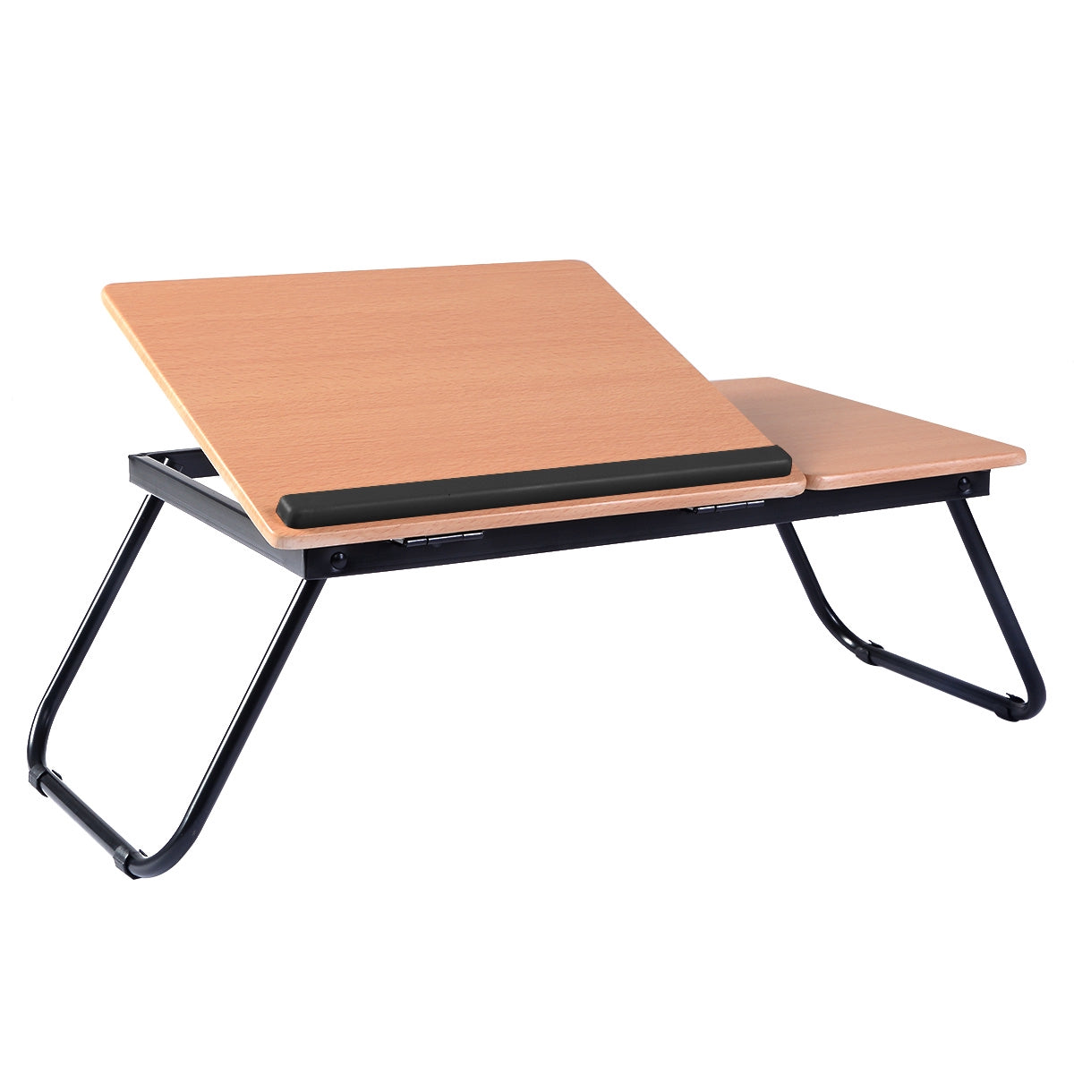 Folding Laptop Desk With Tilting Top, 4-Angle, Black