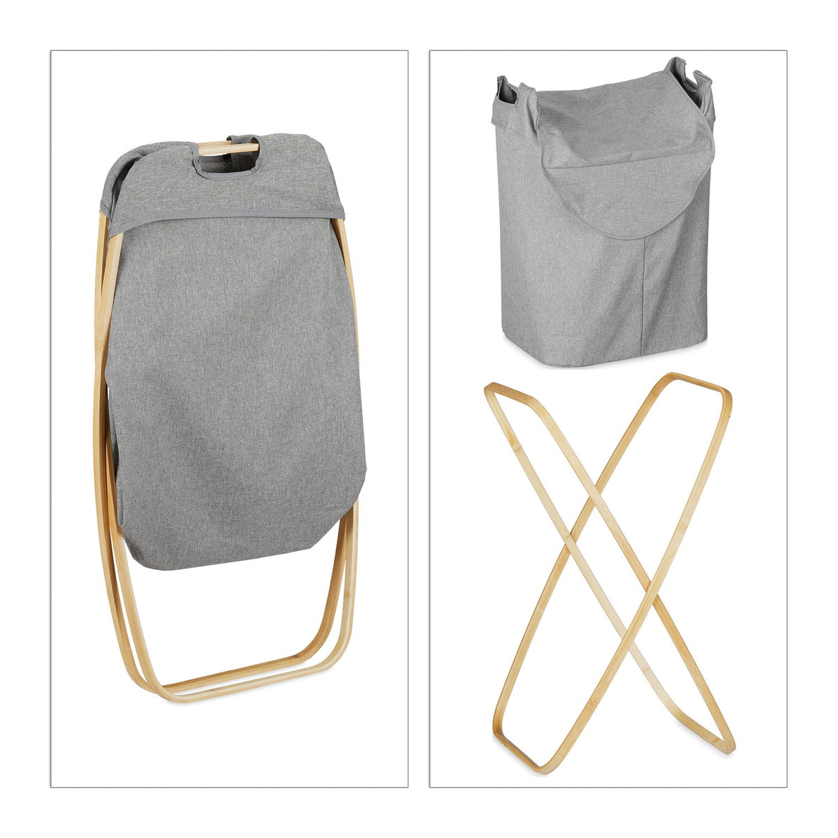 Folding Laundry Basket 58 Litres