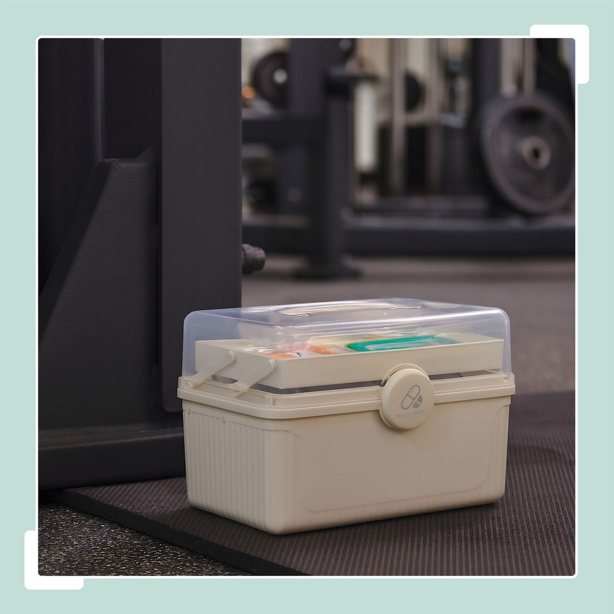 Folding Medicine Storage Box with 7 Compartments
