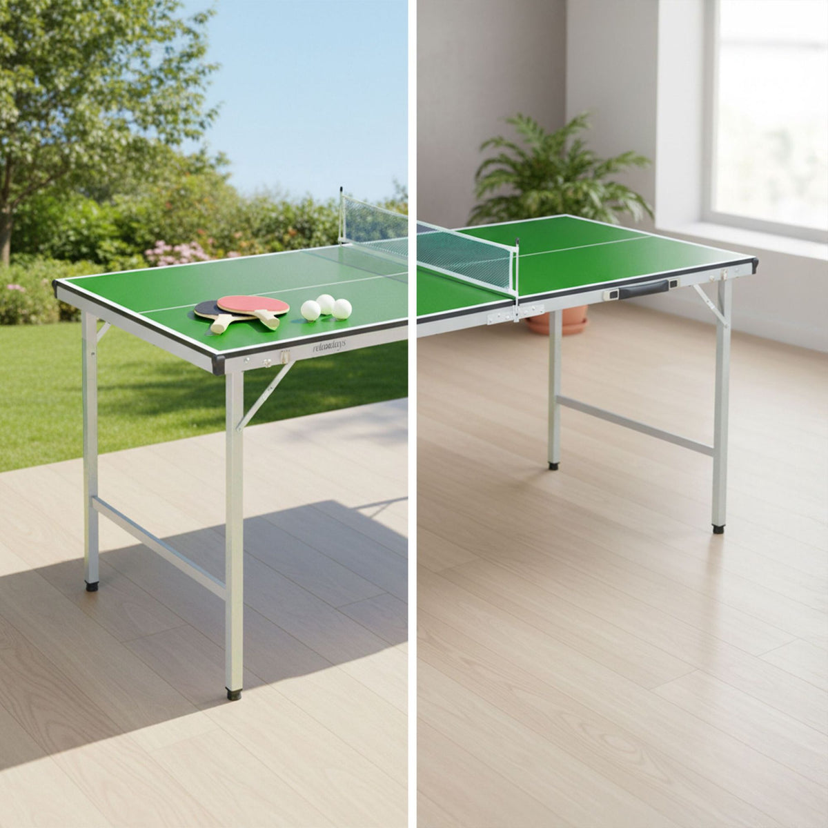 Folding Midi Table Tennis Set with Bats and Balls