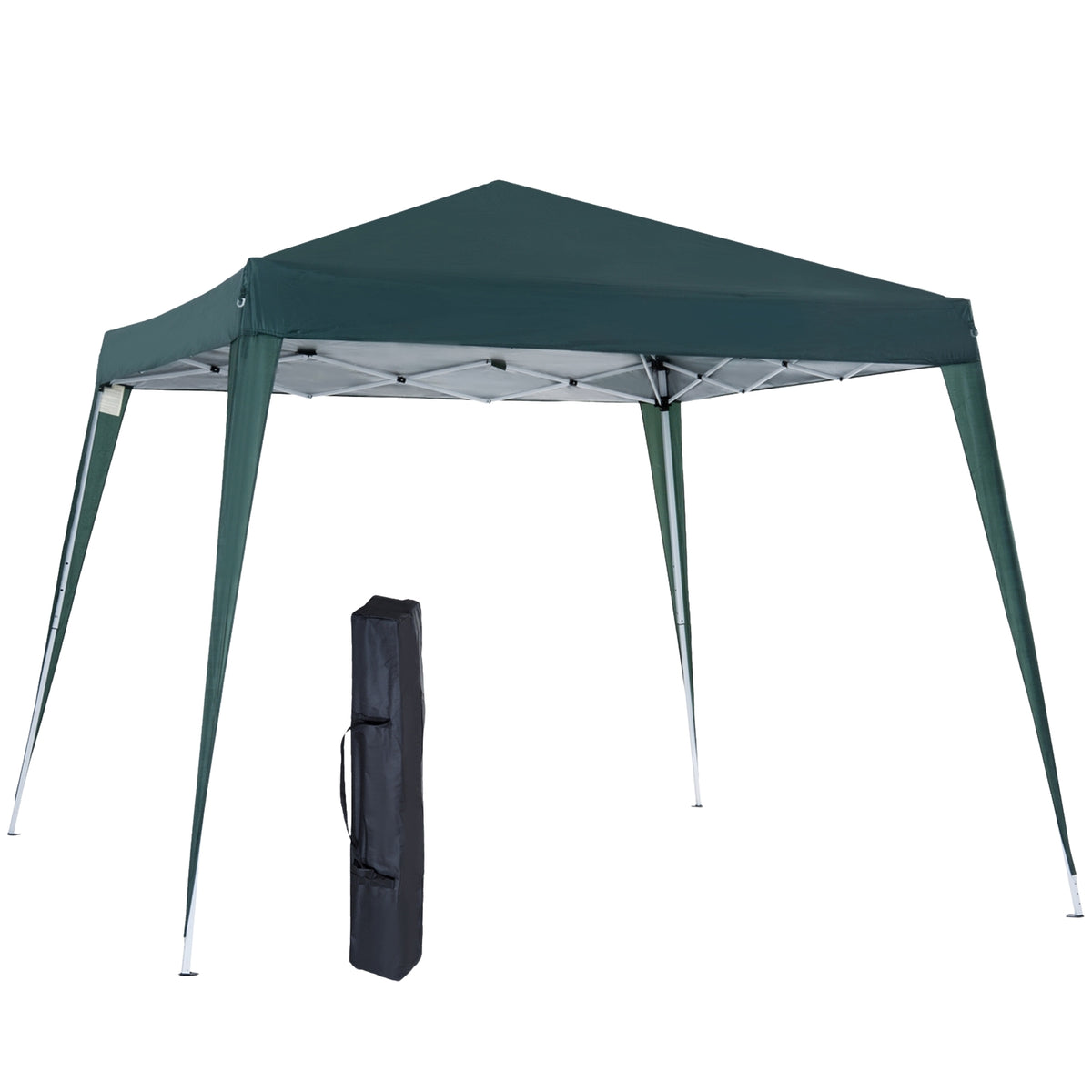 Folding Pavilion Pavilion Folding Tent Party Tent Incl. Carrying Bag 2.4X2.4M Steel Green