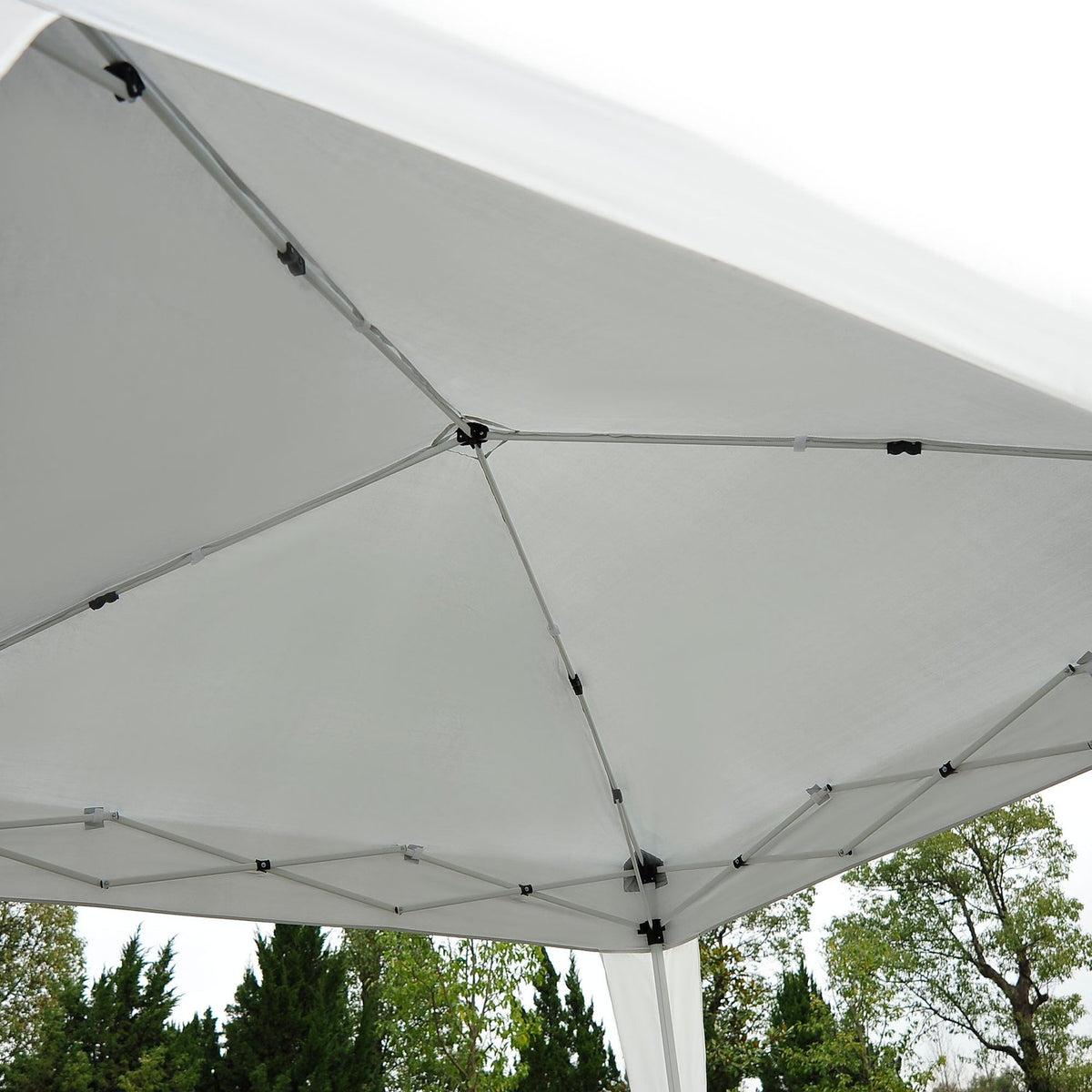 Folding Pavilion Pavilion Folding Tent Party Tent Incl. Carrying Bag 2.4X2.4M Steel White