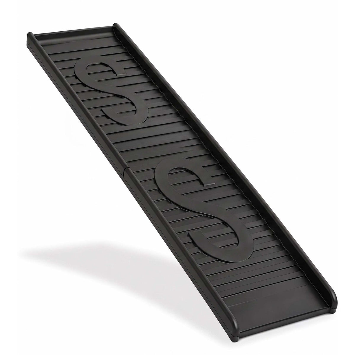 Folding Plastic Dog Ramp, Black, 154 cm Length