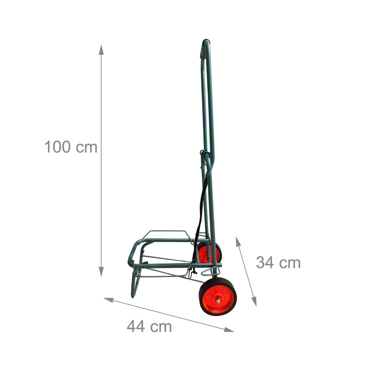 Folding Shopping Trolley with Bungee Cords, Steel Frame