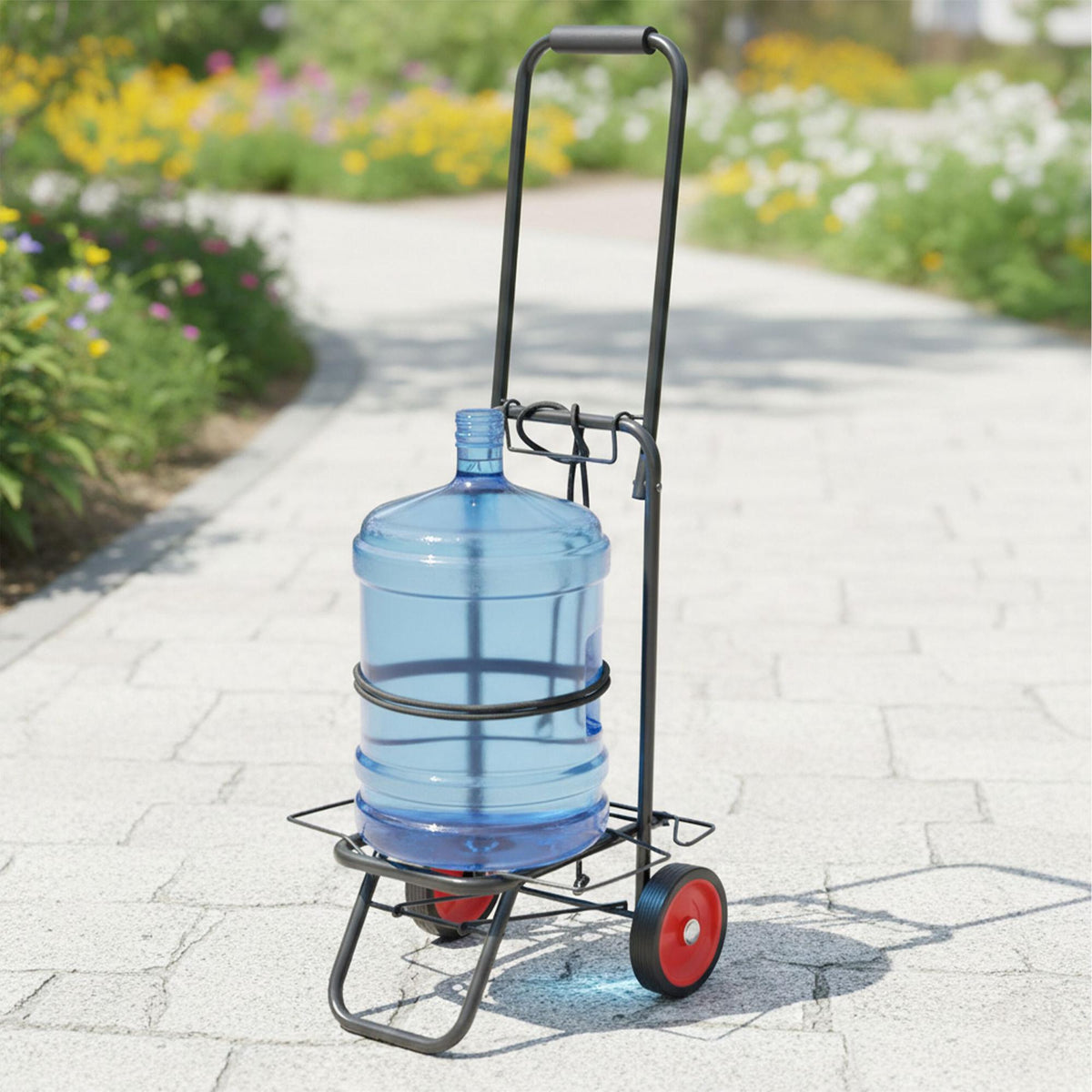 Folding Shopping Trolley with Bungee Cords, Steel Frame