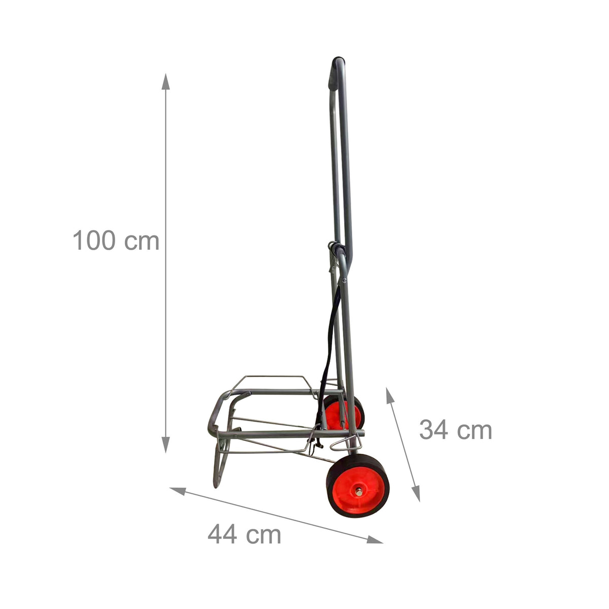 Folding Shopping Trolley with Bungee Cords, Steel Frame