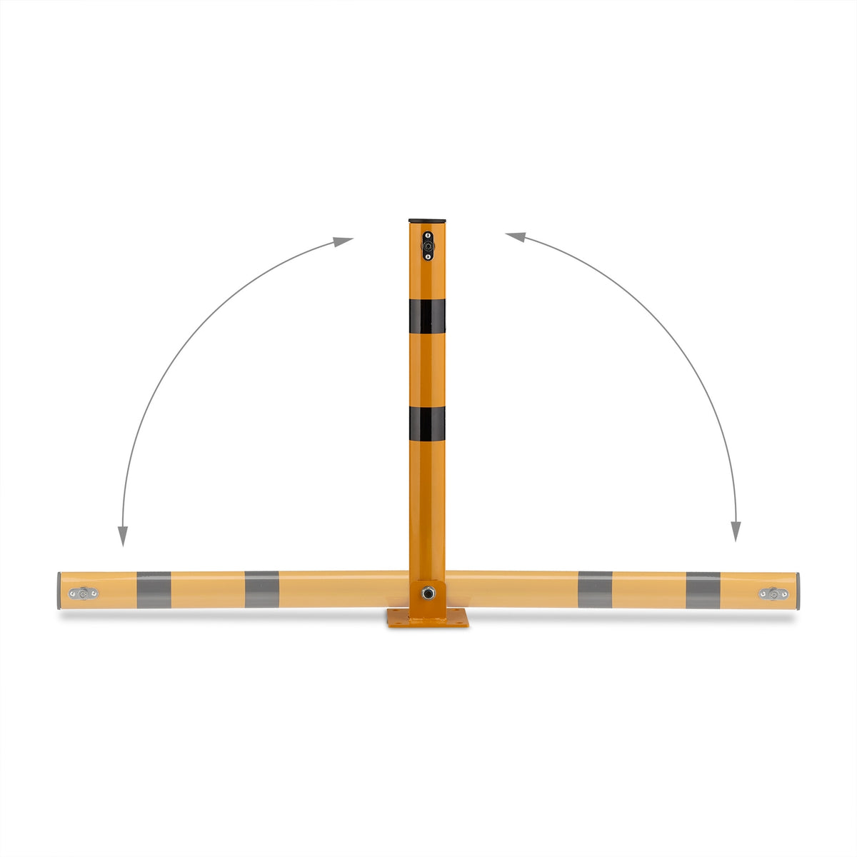 Folding Steel Parking Barrier Post, High Visibility
