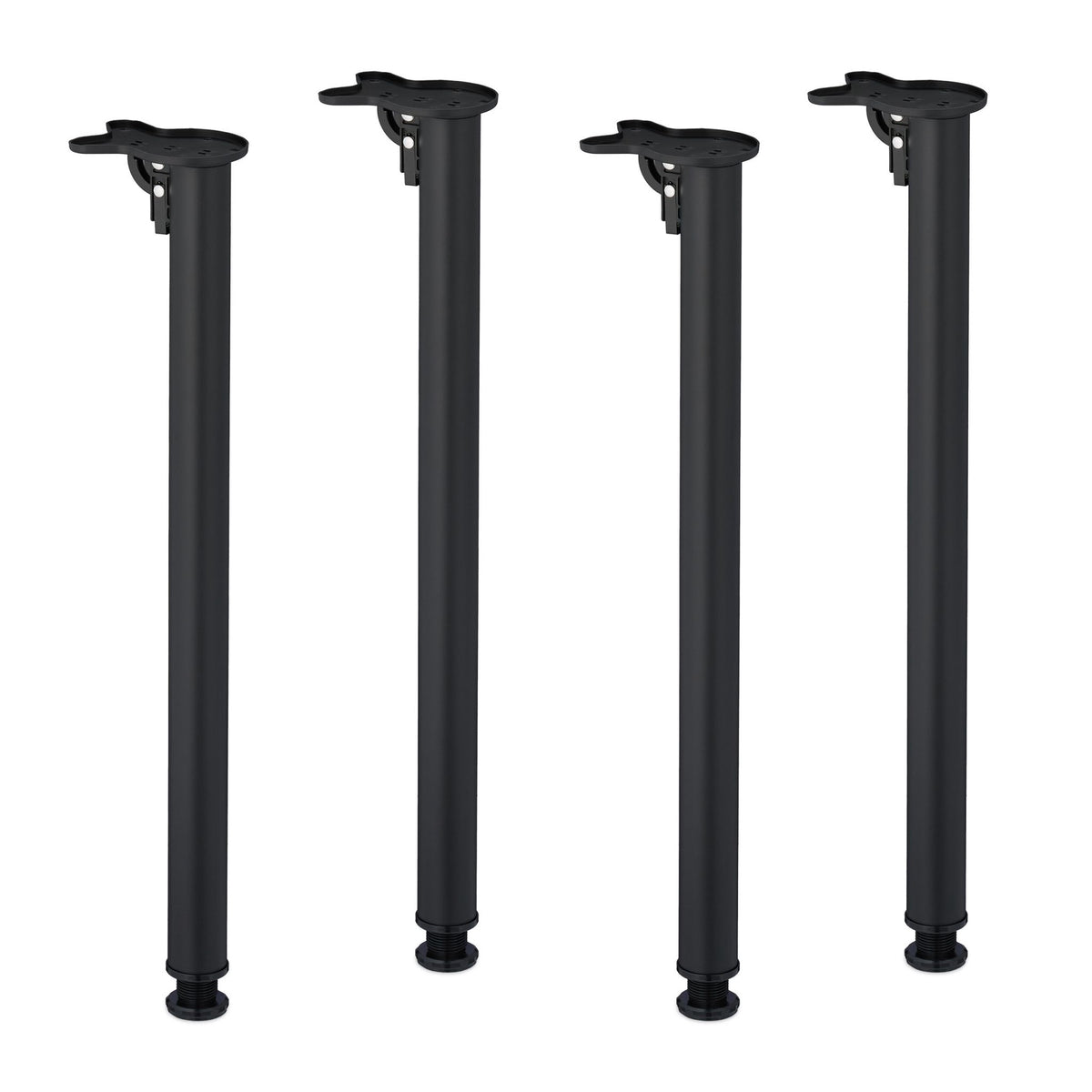 Folding Table Legs, Set of 4 – Round Metal, DIY Furniture