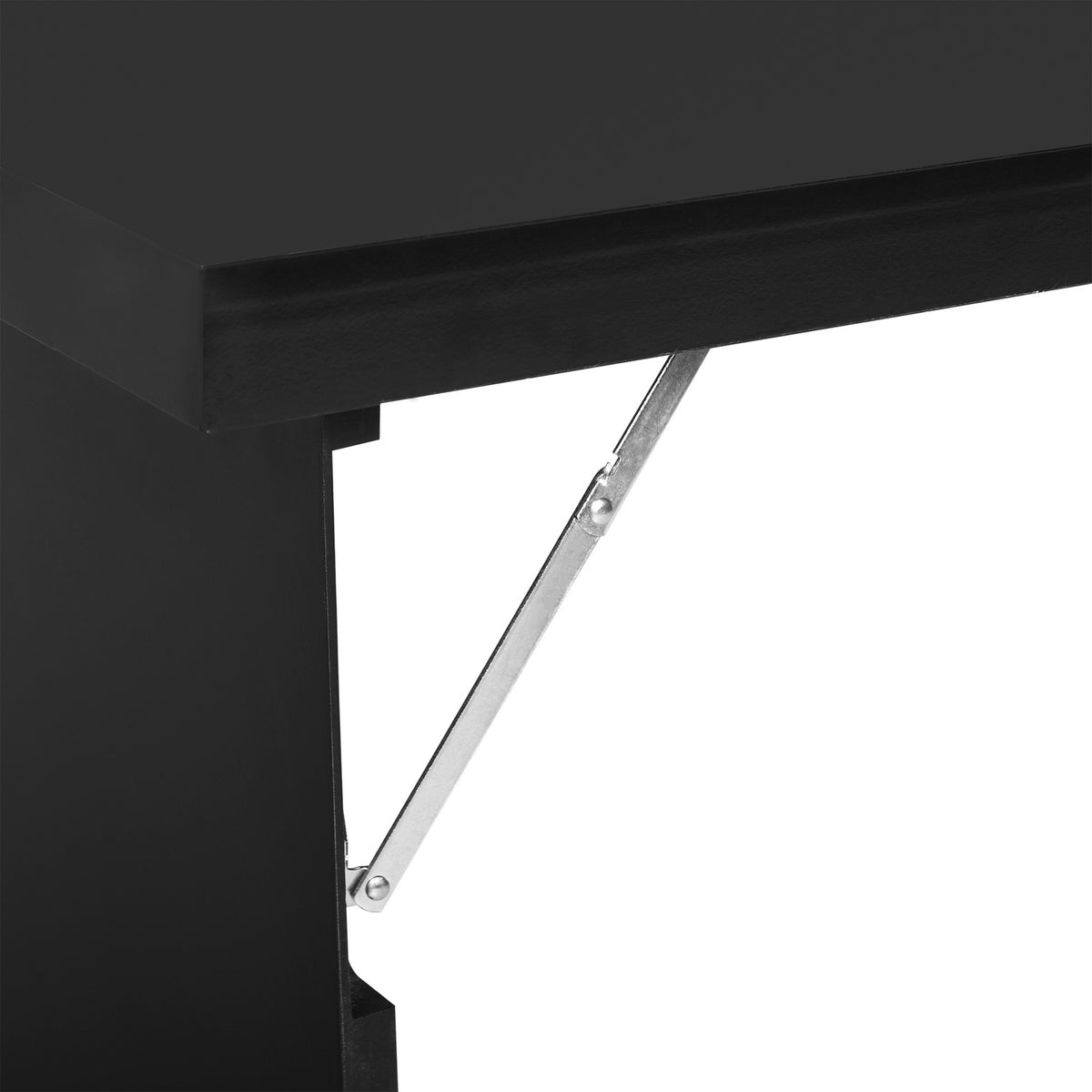 Folding Wall Table, Folding Desk, Computer Table With Blackboard, Black, 60 X 94.5 X 147 Cm