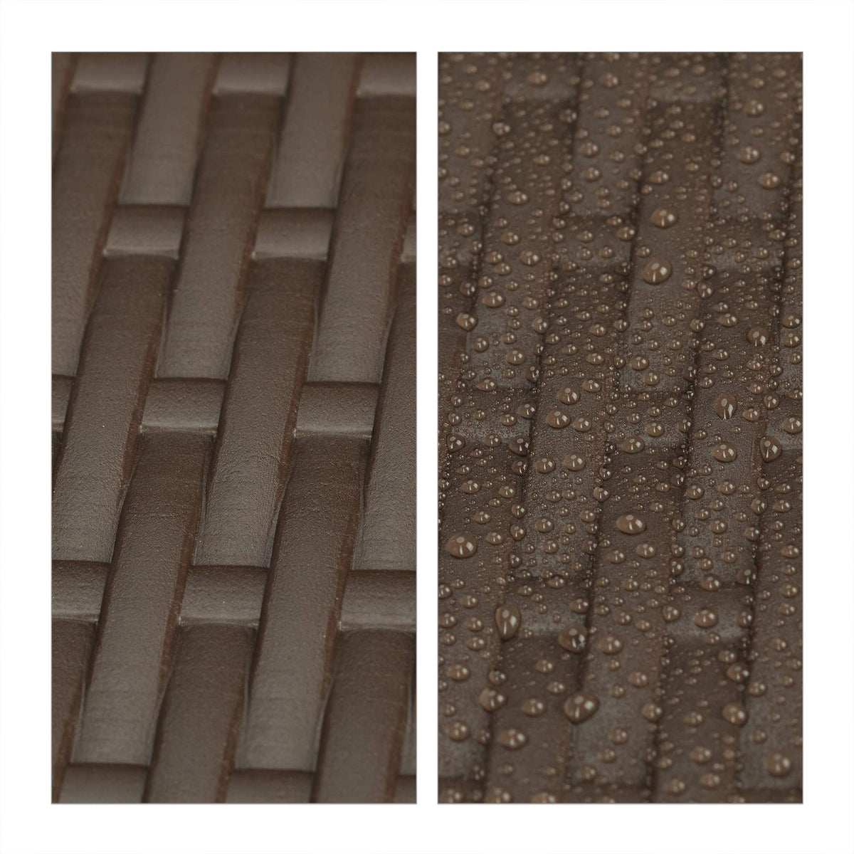 Folding balcony table in brown