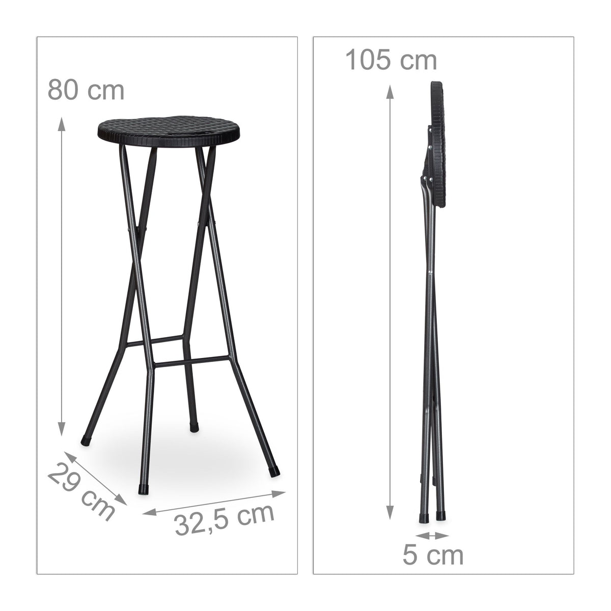 Folding barstools BASTIAN