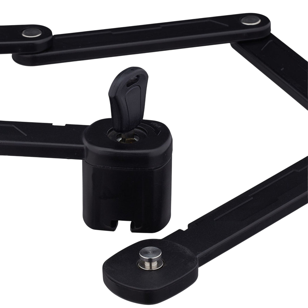 Folding bicycle lock with bracket