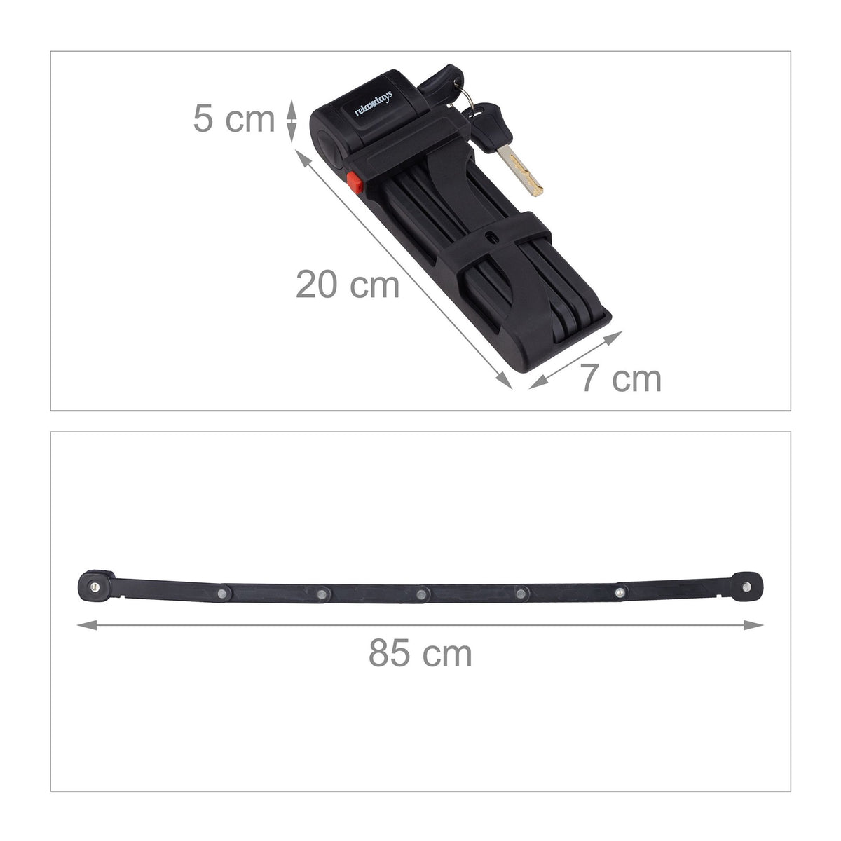 Folding bicycle lock with bracket