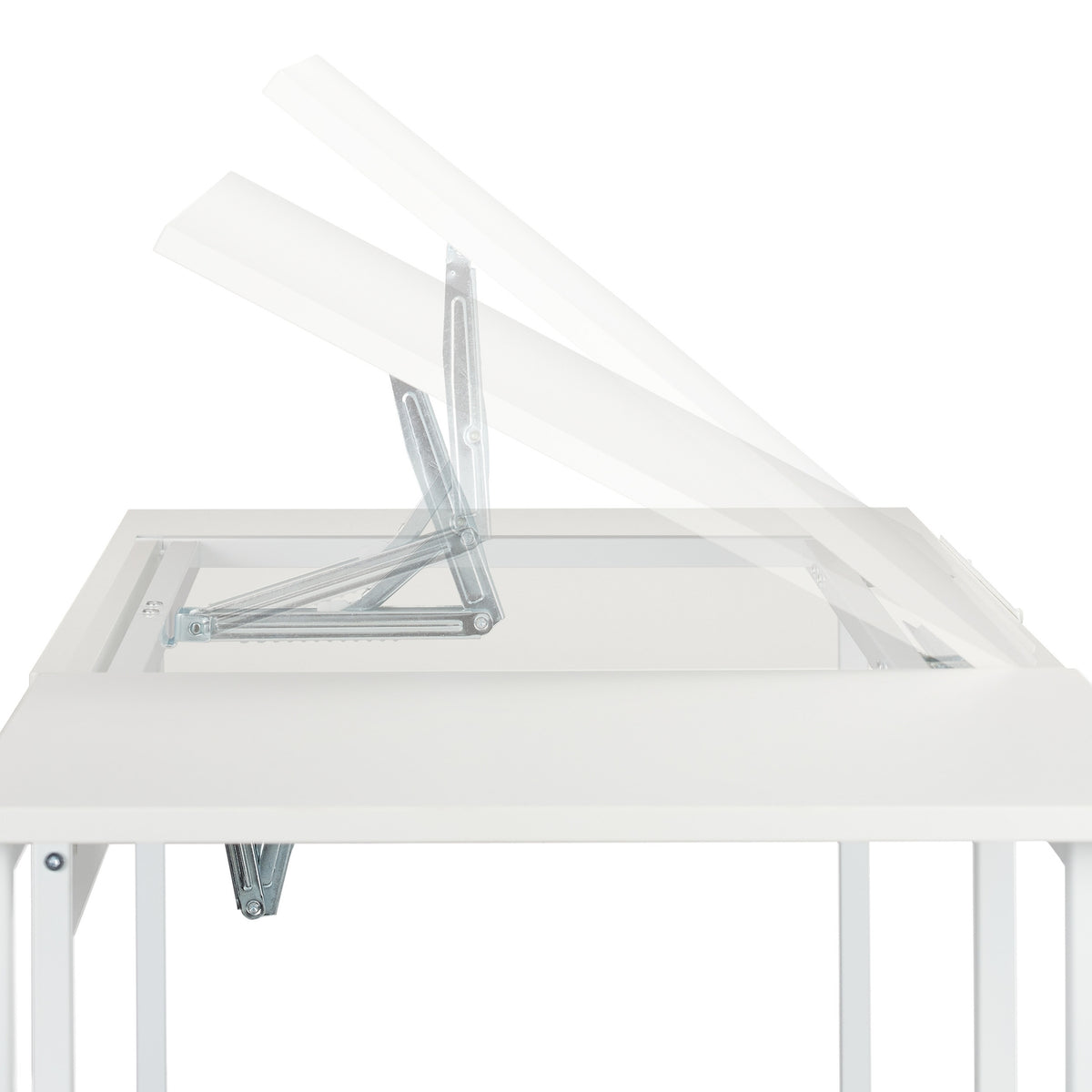 Folding desk with 3 shelves
