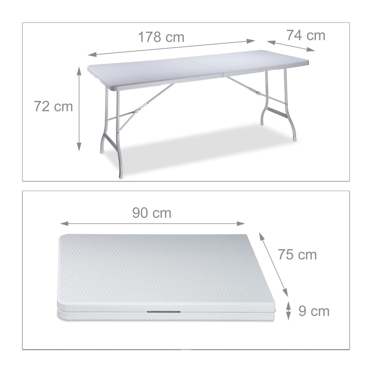 Folding garden table BASTIAN large