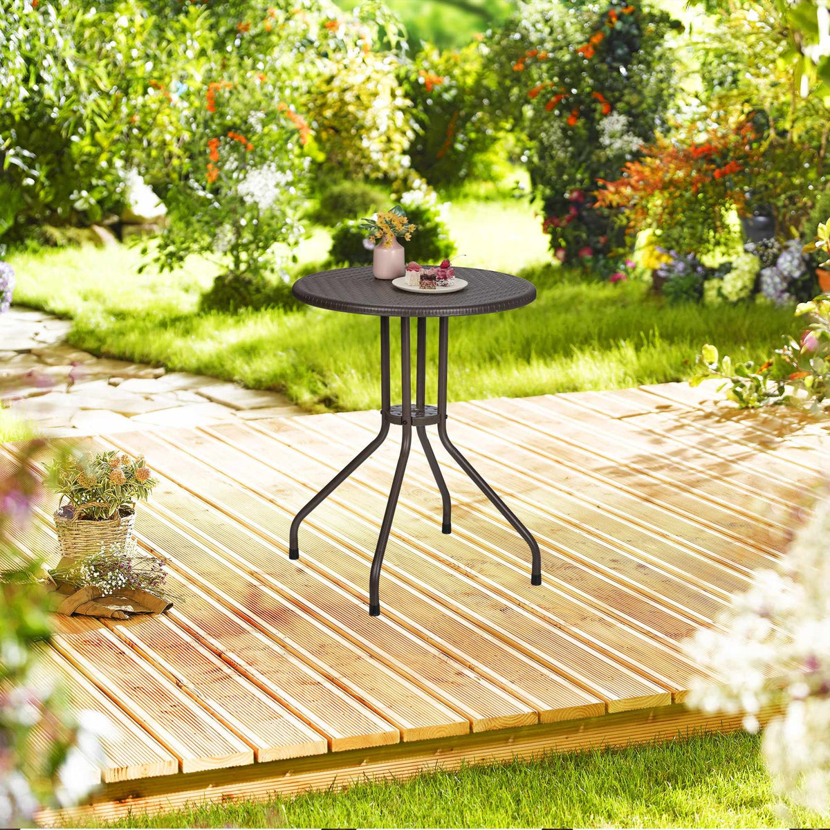Folding garden table