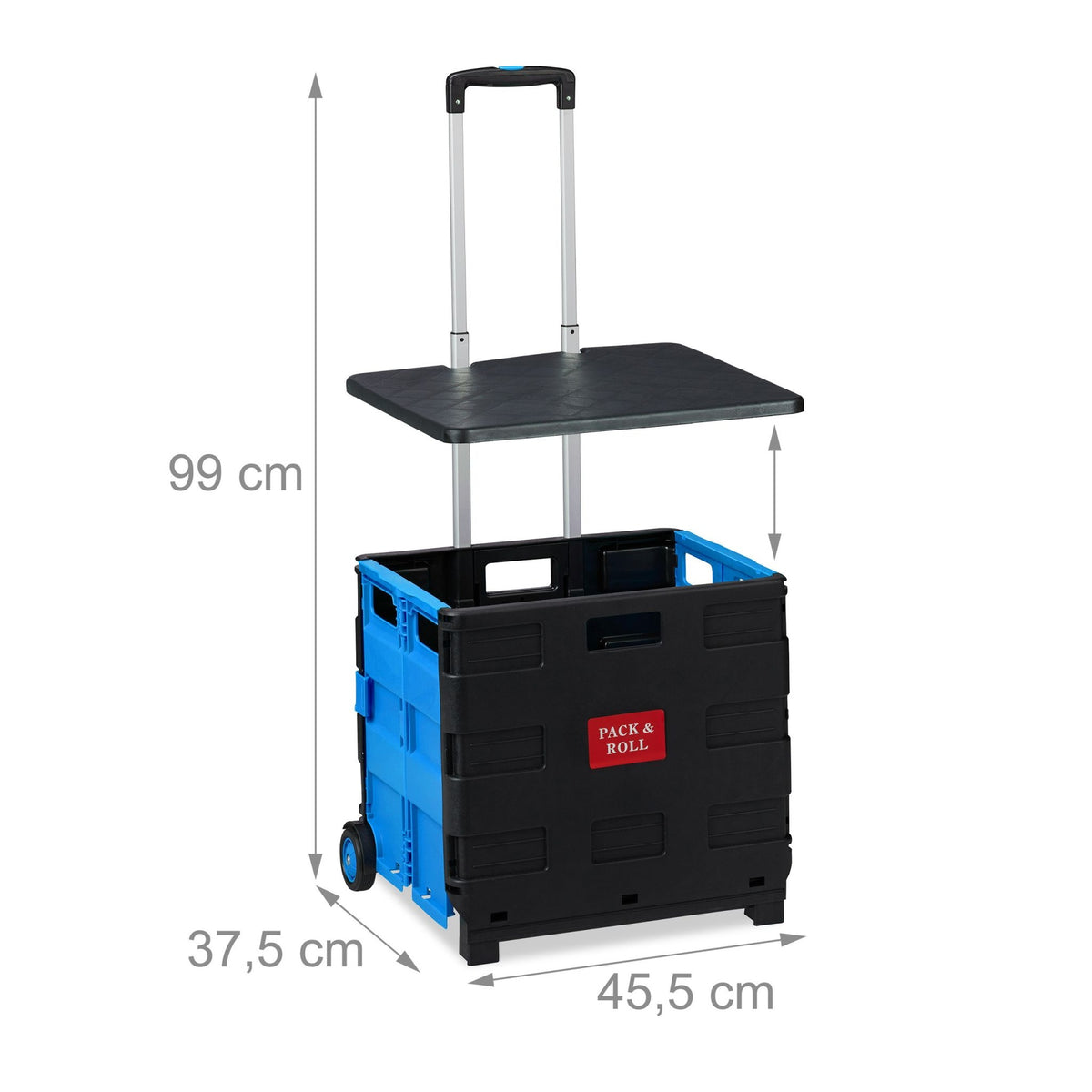 Folding shopping trolley