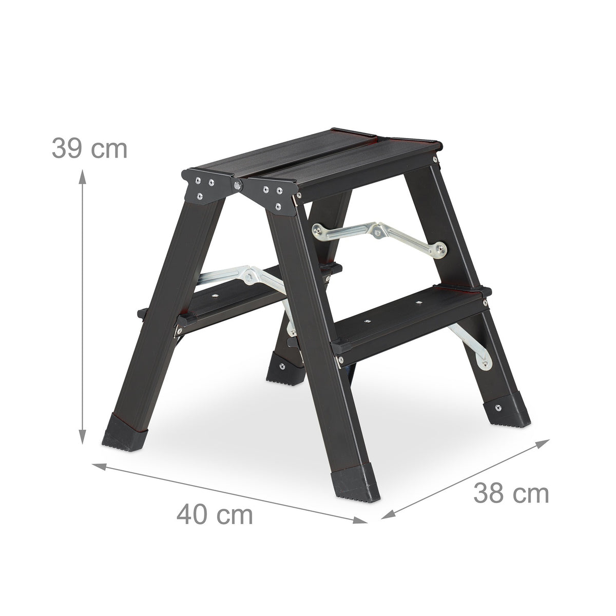 Folding stepladder in aluminium