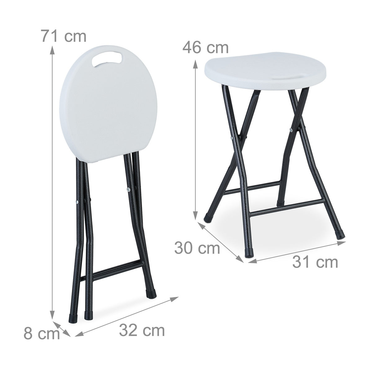 Folding stool set of 2
