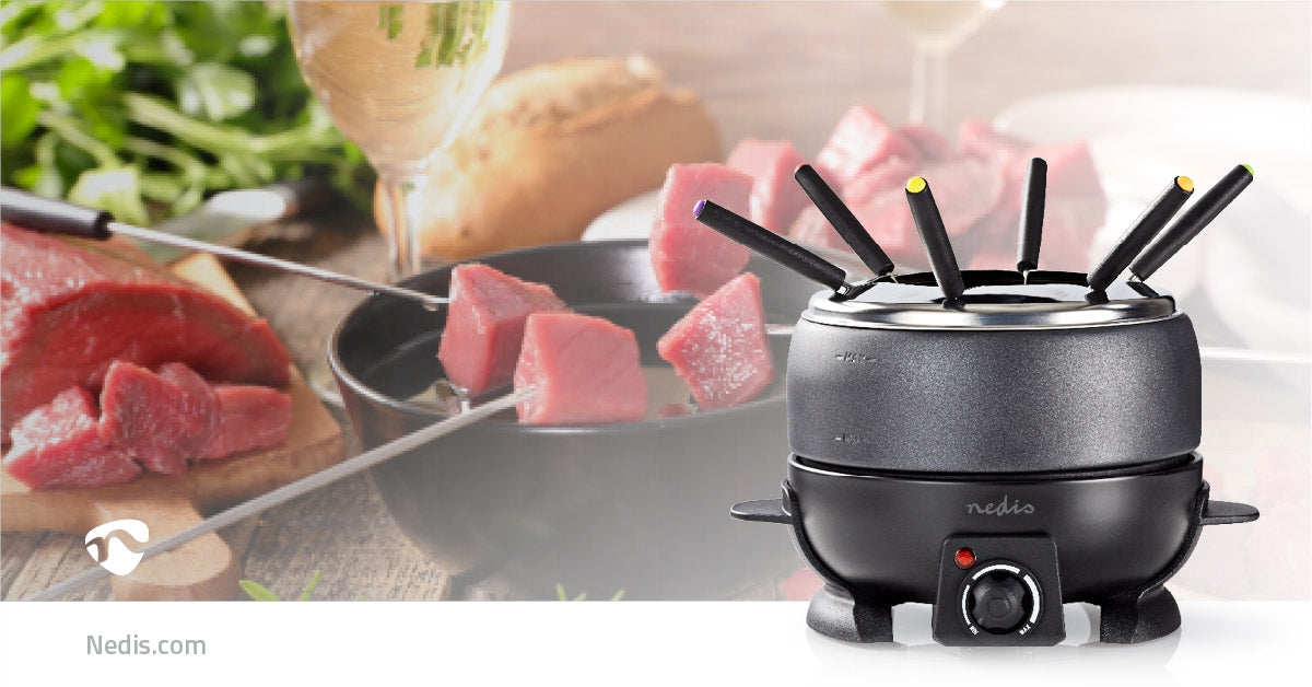 Fondue set | 6 Persons | 2.3 l | Adjustable temperature control | 800 W | Touch Handle | Anti-slip bottom | Overheat protection