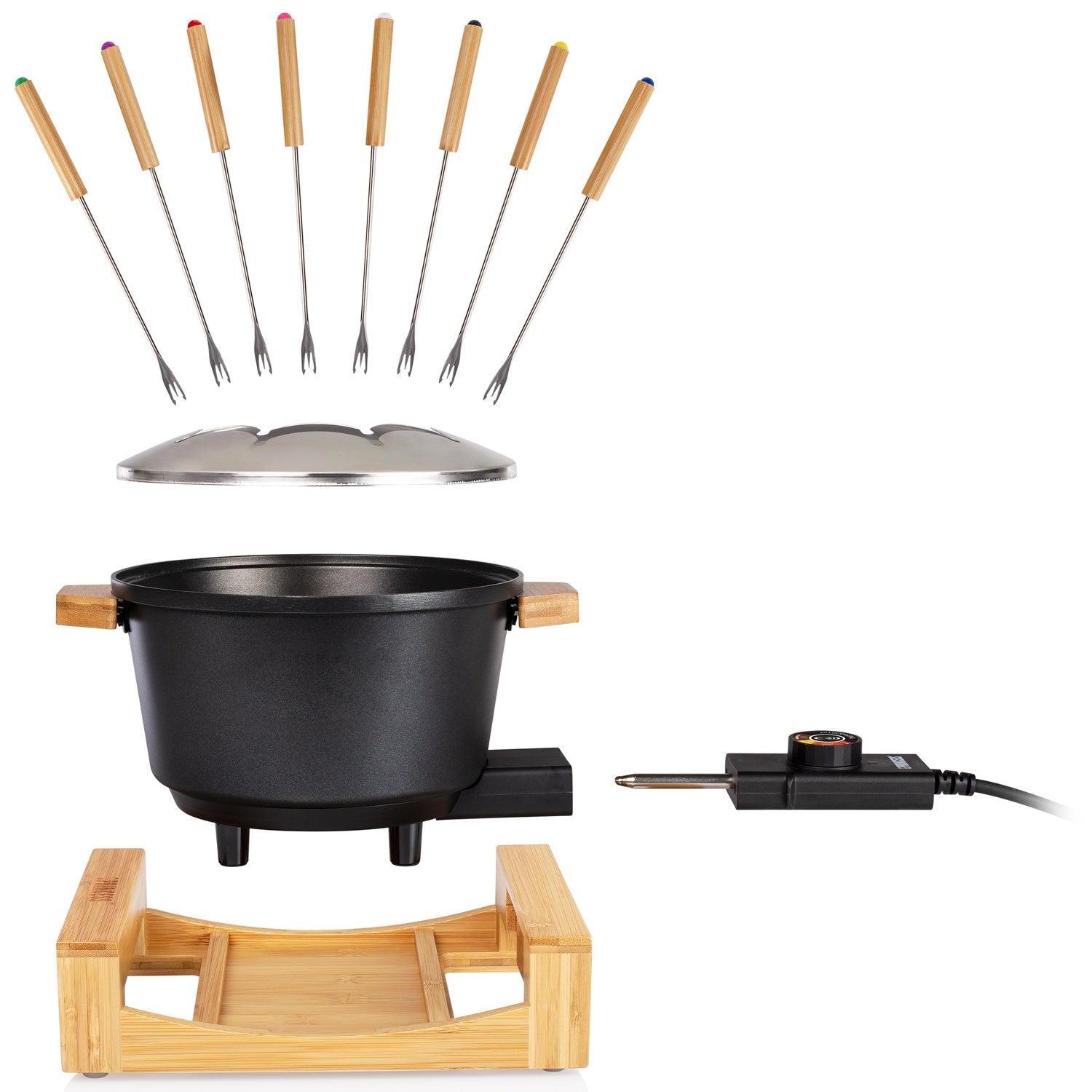 Fondue set Pure Bamboo 173025 1.5l 8 sticks