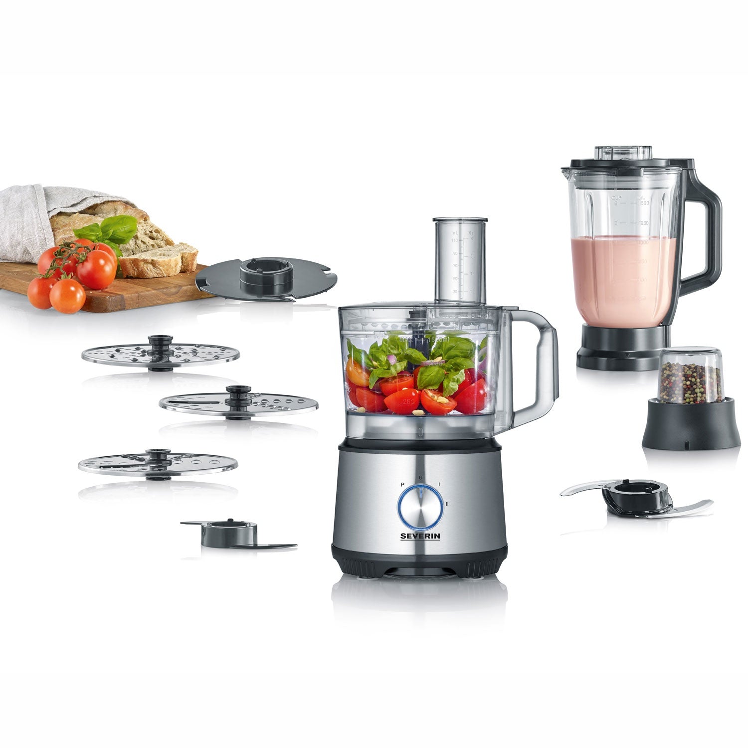 Food processor 1200 W Mixer, Bowl, Grater discs,