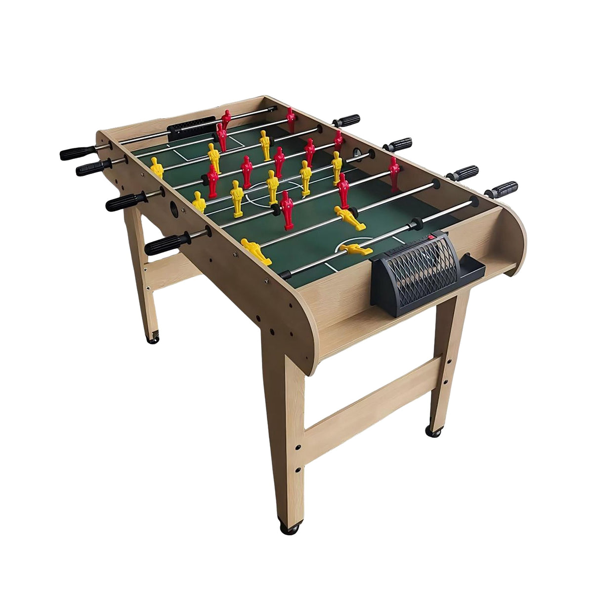 Foosball Table with Non-Slip Handles and Score Counters