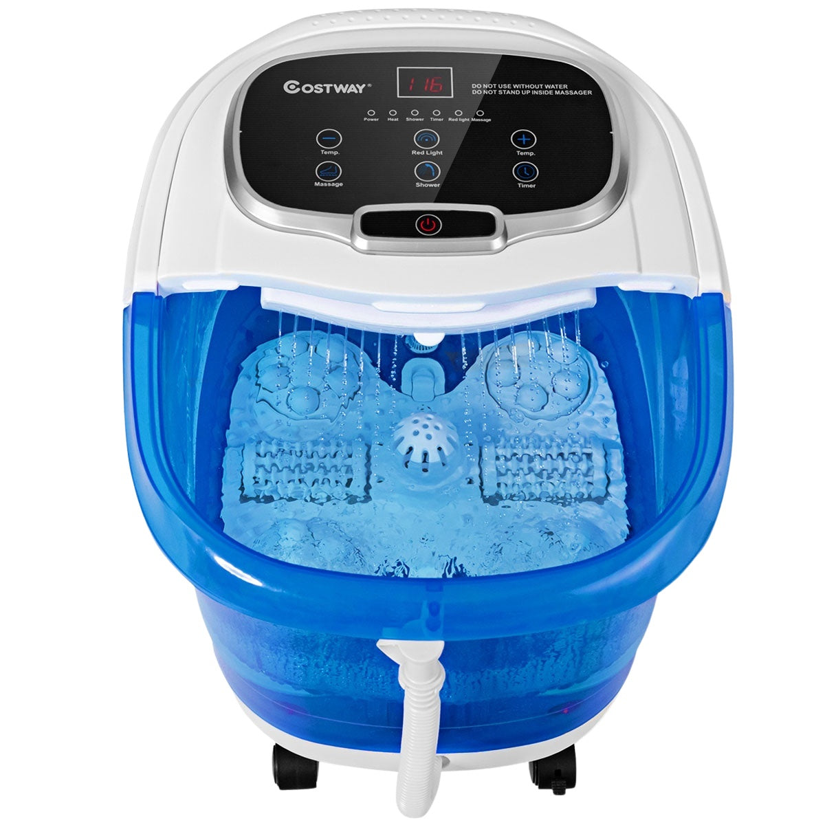 Foot Spa Massager, 500W Infrared Heat, 6 Rollers