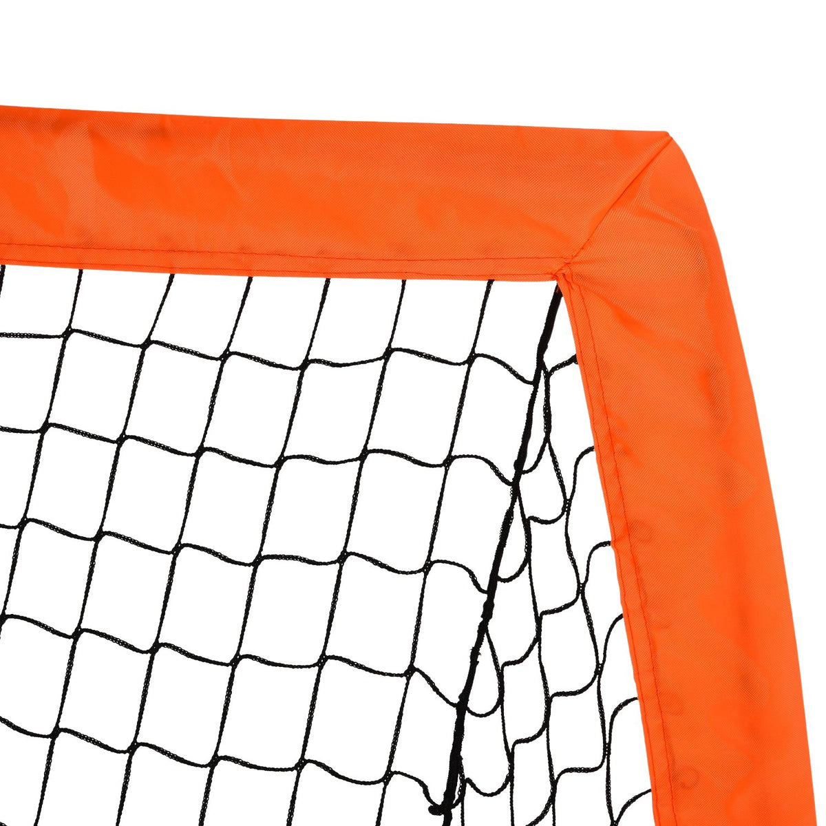 Football Goals, Football Net, Set of 2 Mini Goals, Foldable, Metal, Oxford Fabric, for Children, Outdoor, Orange, 183 x 90 x 90 cm