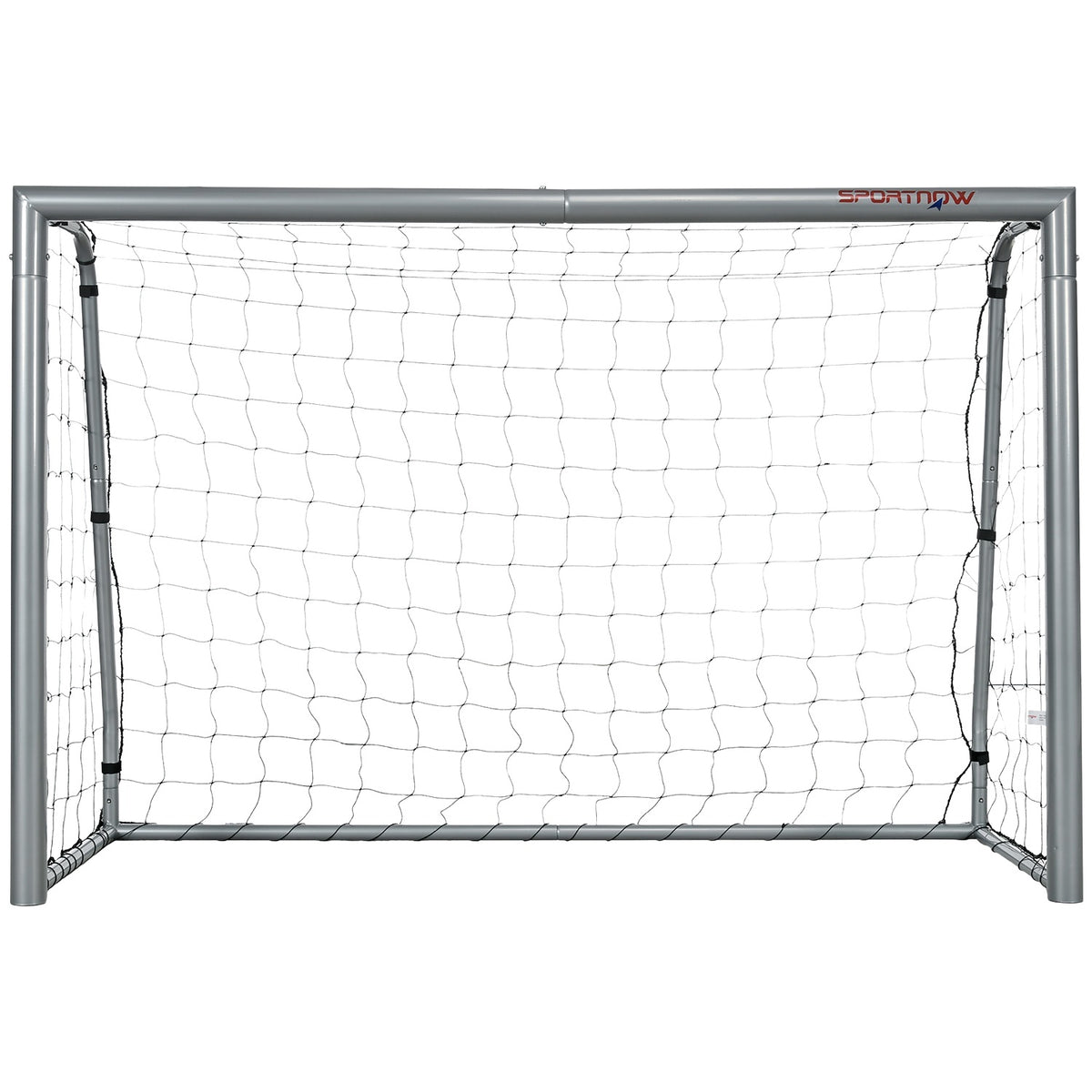 Football Goal with PE Mesh Football Goal for Children and Adults 240 x 85 x 160 cm Steel PE Garden Football Training Gray
