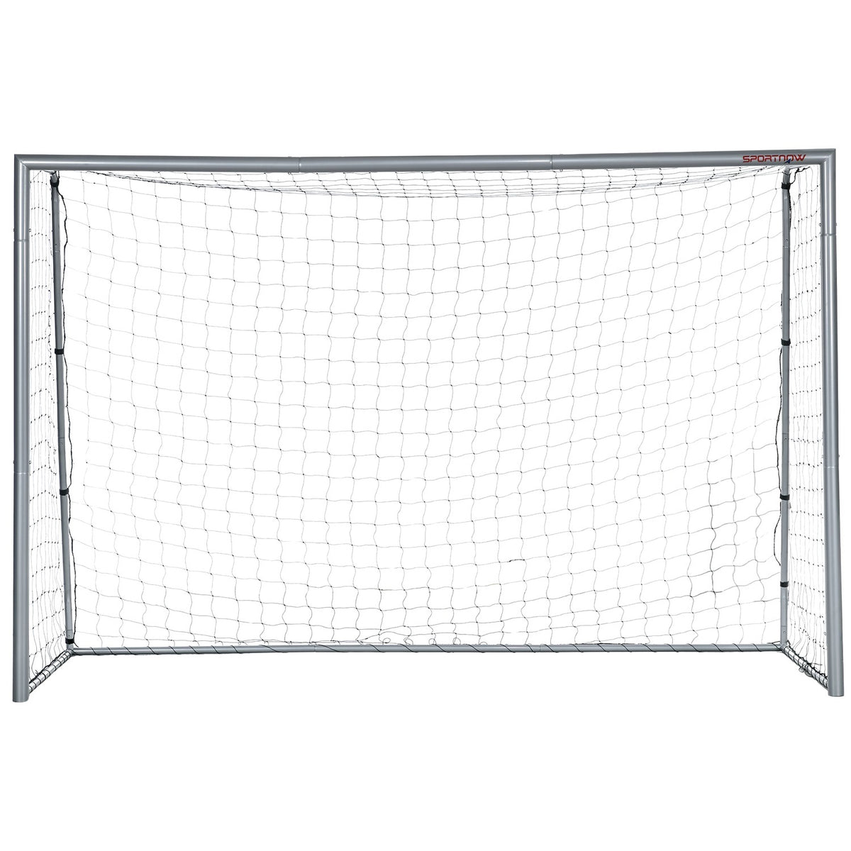 Football Goal with PE Mesh Football Goal for Children and Adults 300 x 120 x 200 cm Steel PE Garden Football Training Gray