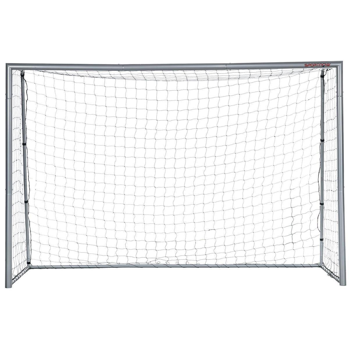 Football Goal with PE Mesh Football Goal for Children and Adults 300 x 120 x 200 cm Steel PE Garden Football Training Gray