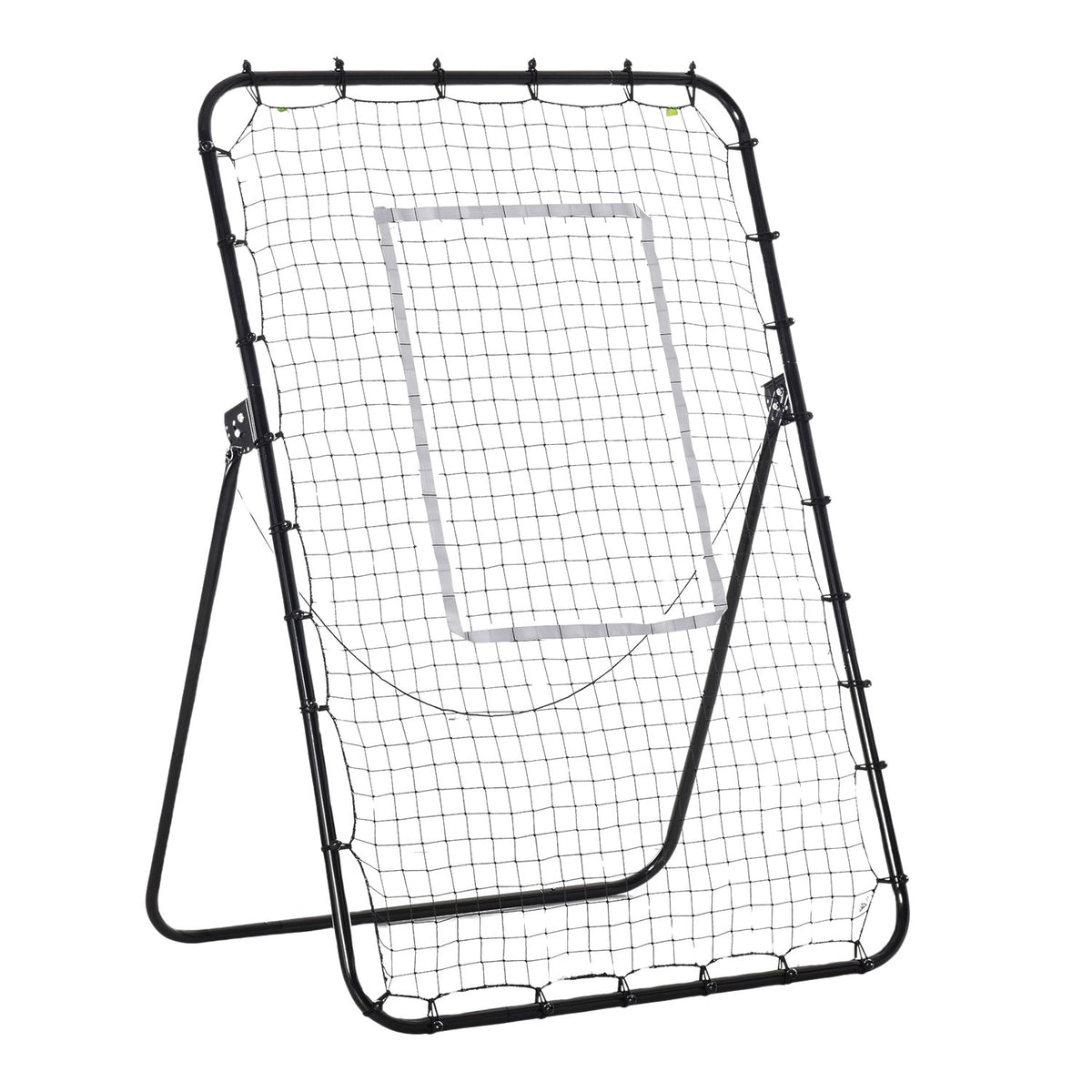Football Rebounder, Folding Football Goal, Kickback Rebound Wall With 4 Adjustable Levels, 123 X 73 X 178.5 Cm, Black