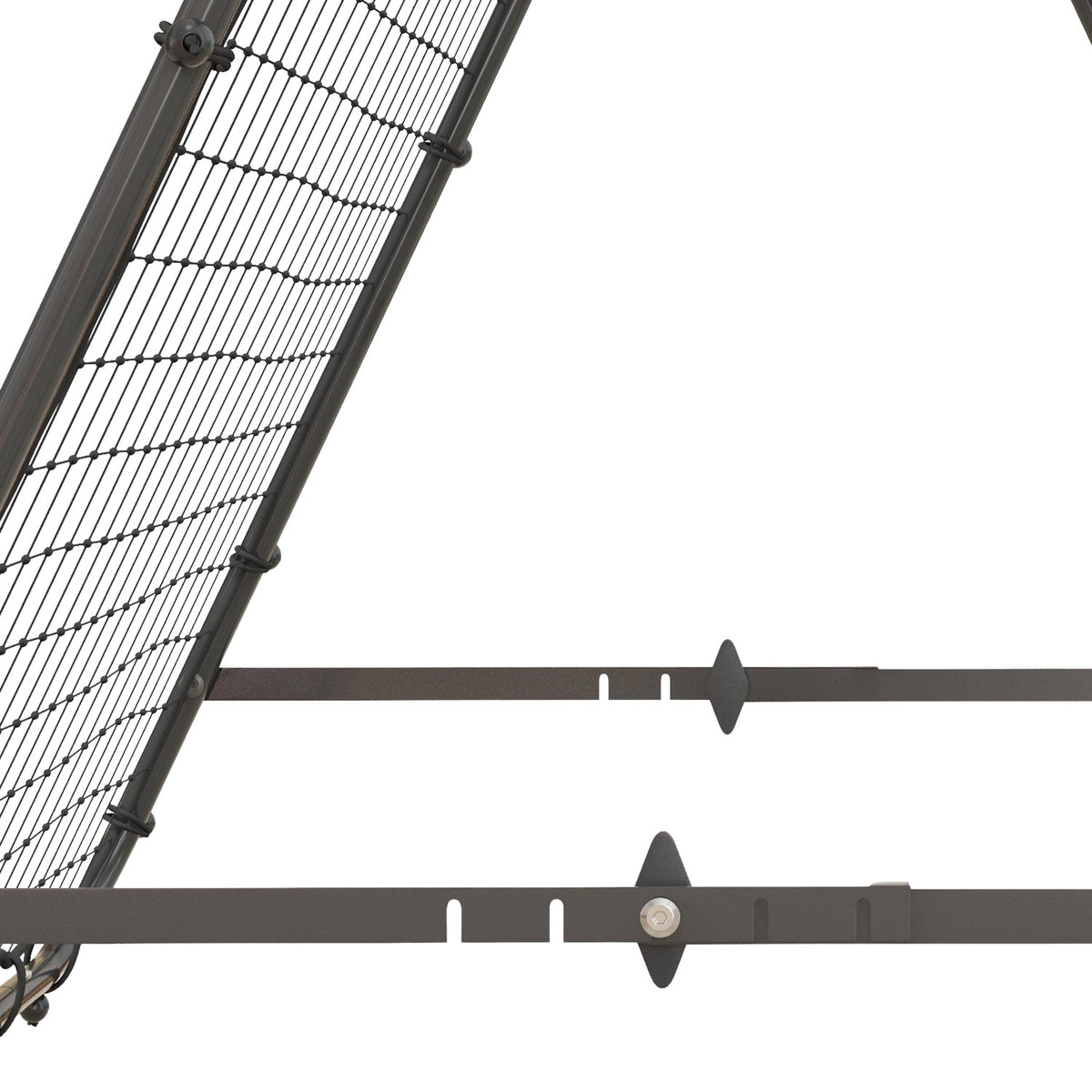 Football Rebounder Kickback Goal Rebound Wall Net Double-Sided Rebound Adjustable in 5 Levels for Football Training Steel Black 100 x 95 x 90 cm
