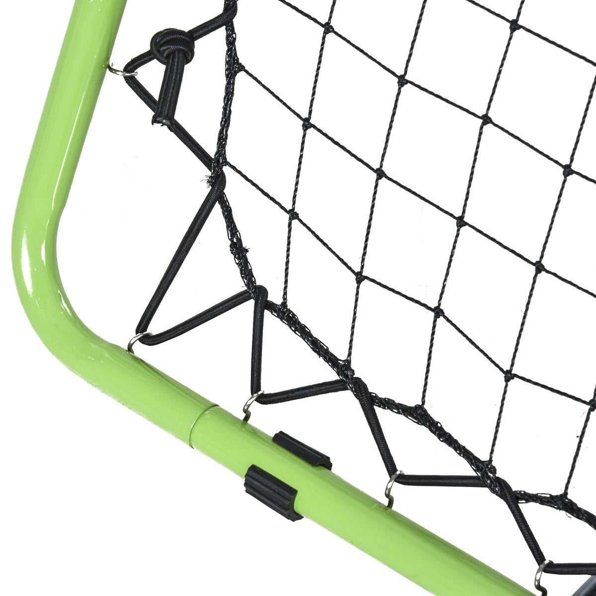 Football Rebounder Kickback Goal Rebound Wall Net For Baseball Basketball Double-Sided Rebound Adjustable In 5 Levels Metal Green + Black