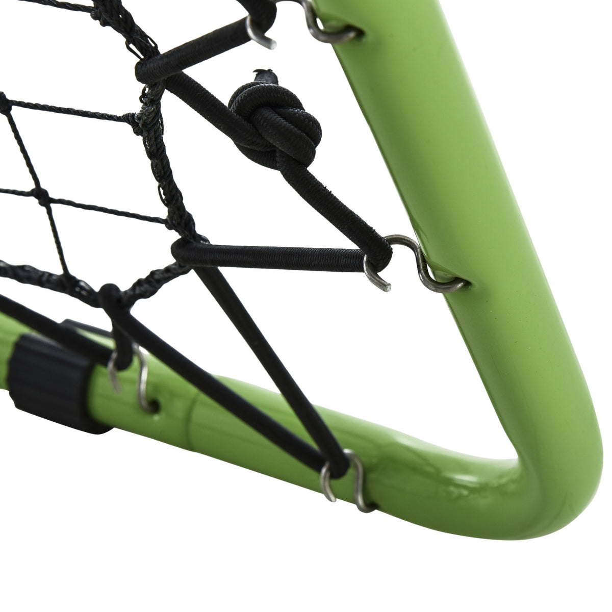 Football Rebounder Kickback Goal Rebound Wall Net For Baseball Basketball Double-Sided Rebound Adjustable In 5 Levels Metal Green + Black
