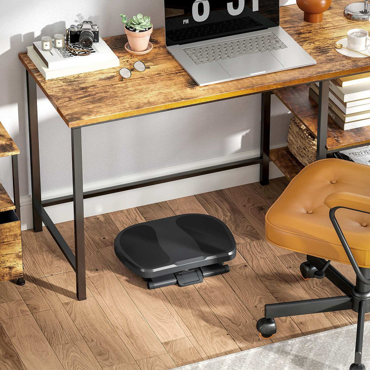 Footrest Desk, 3 Level Height Adjustable Footstool, Ergonomic Footrest, for Home Office, Office, Gray